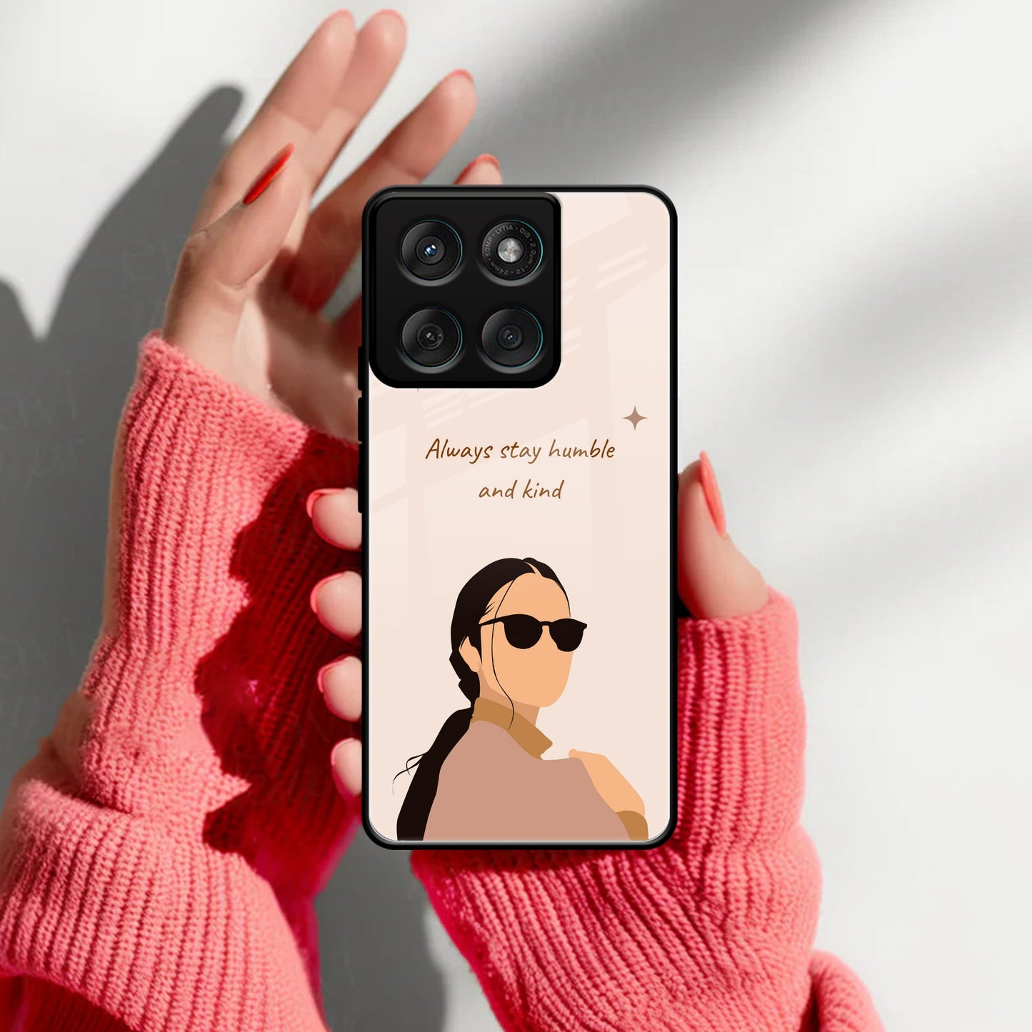 Always Stay Humble And Kind Glass Phone Cover For Motorola