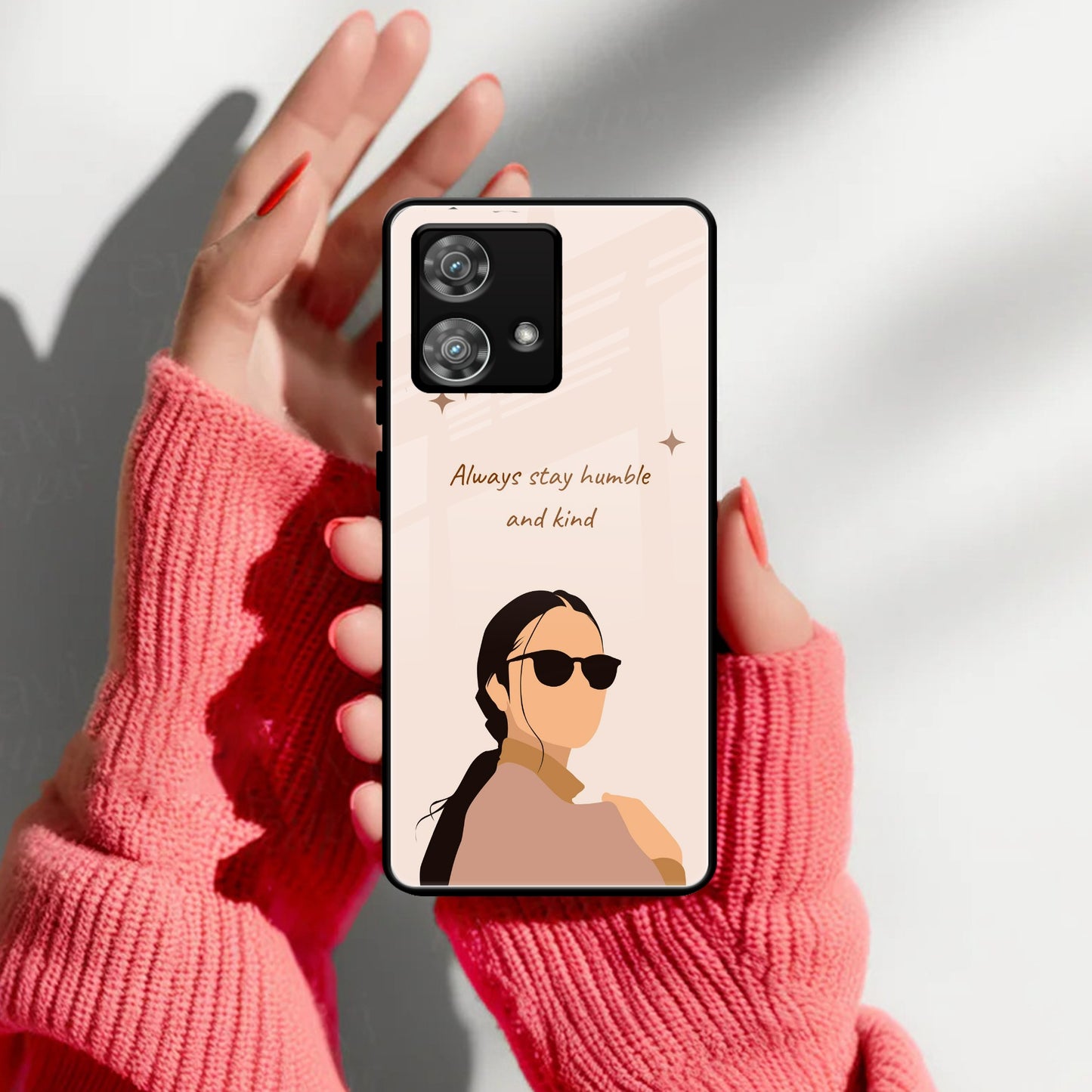 Always Stay Humble And Kind Glass Phone Cover For Motorola