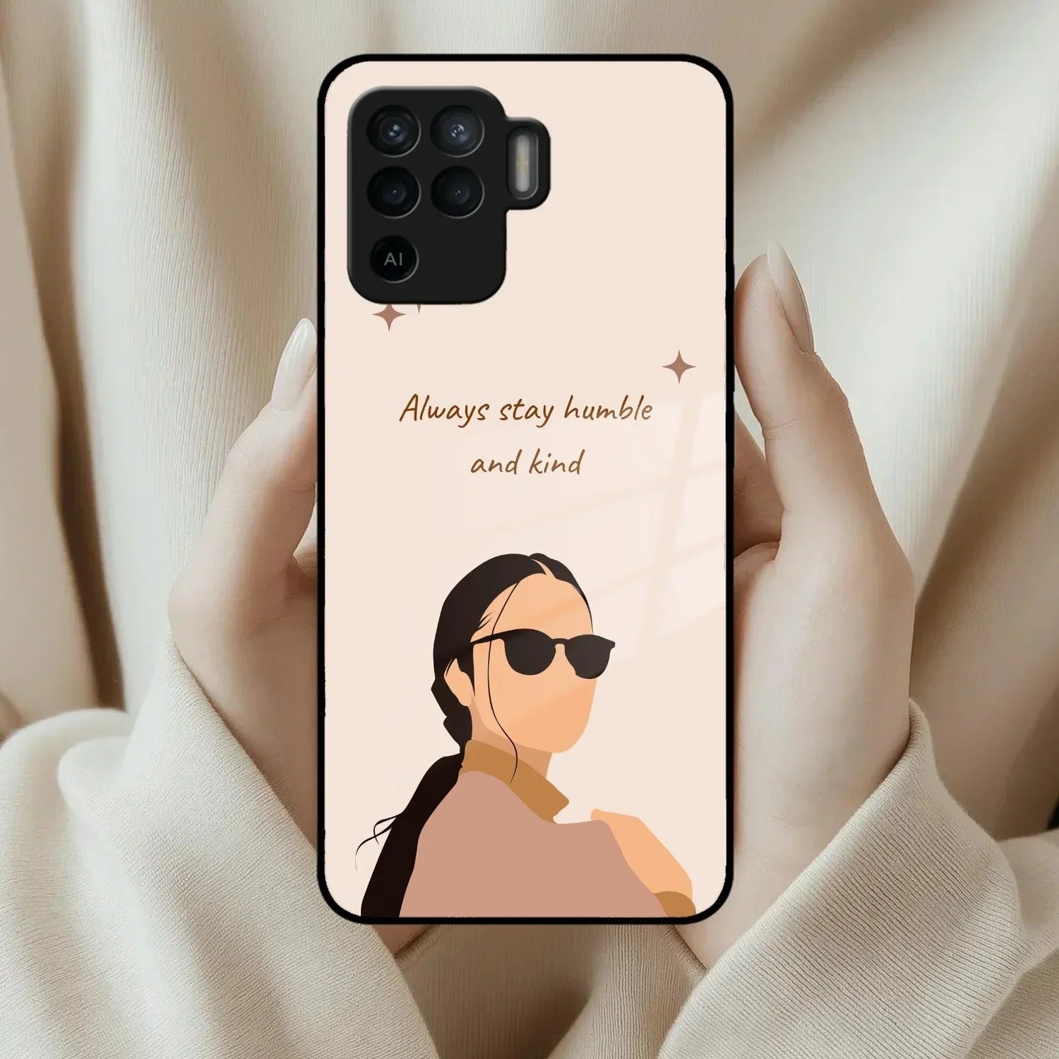 Always Stay Humble And Kind Glass Phone Cover for Oppo - ShopOnCliQ