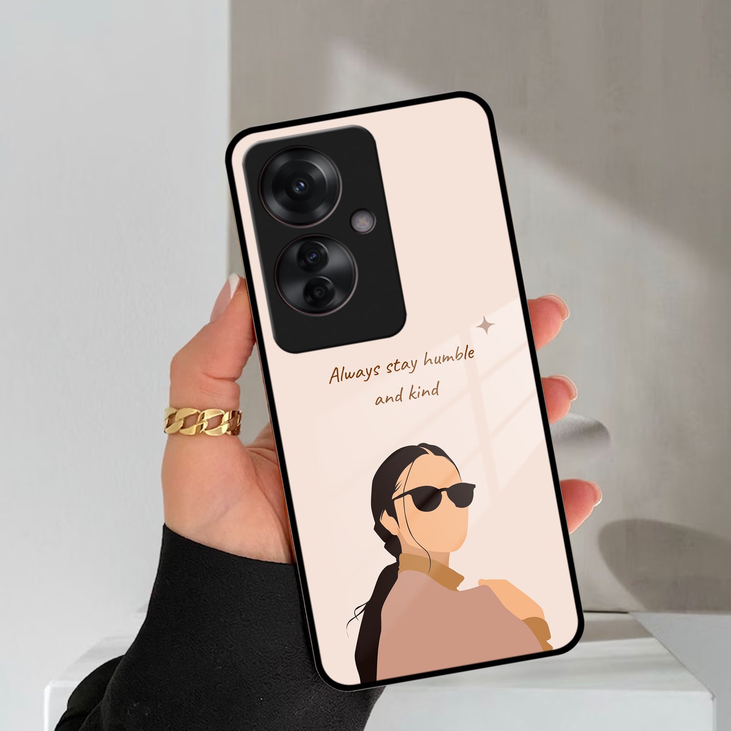 Always Stay Humble And Kind Glass Phone Cover for Oppo