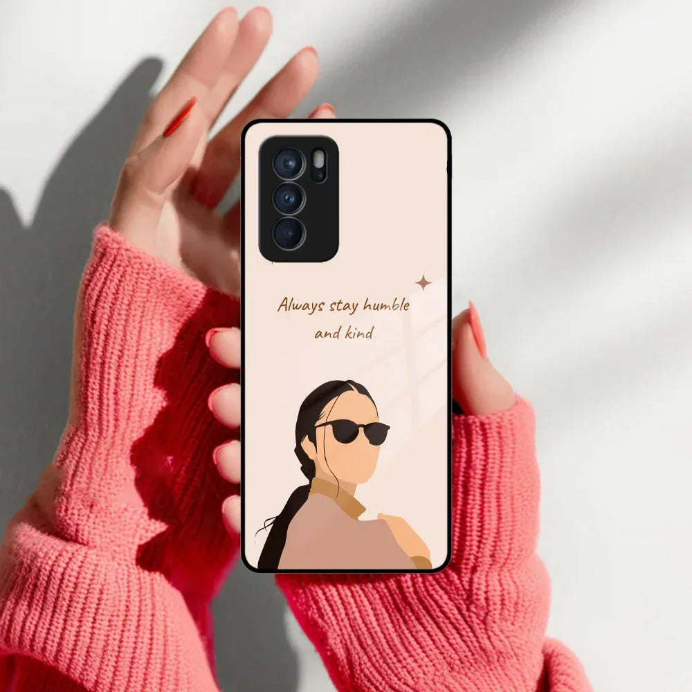 Always Stay Humble And Kind Glass Phone Cover for Oppo - ShopOnCliQ