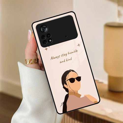Always Stay Humble And Kind Glass Phone Cover for Poco - ShopOnCliQ