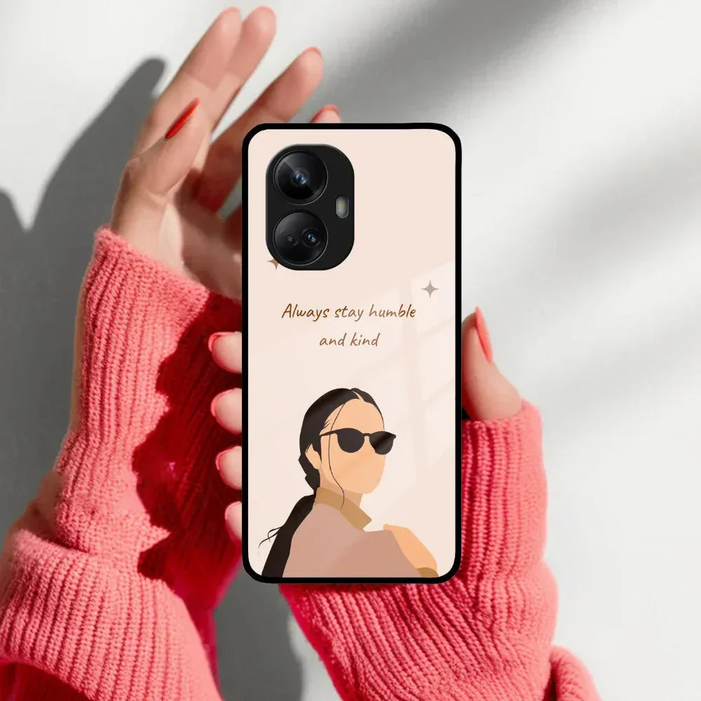 Always Stay Humble And Kind Glass Phone Cover For Realme/Narzo - ShopOnCliQ