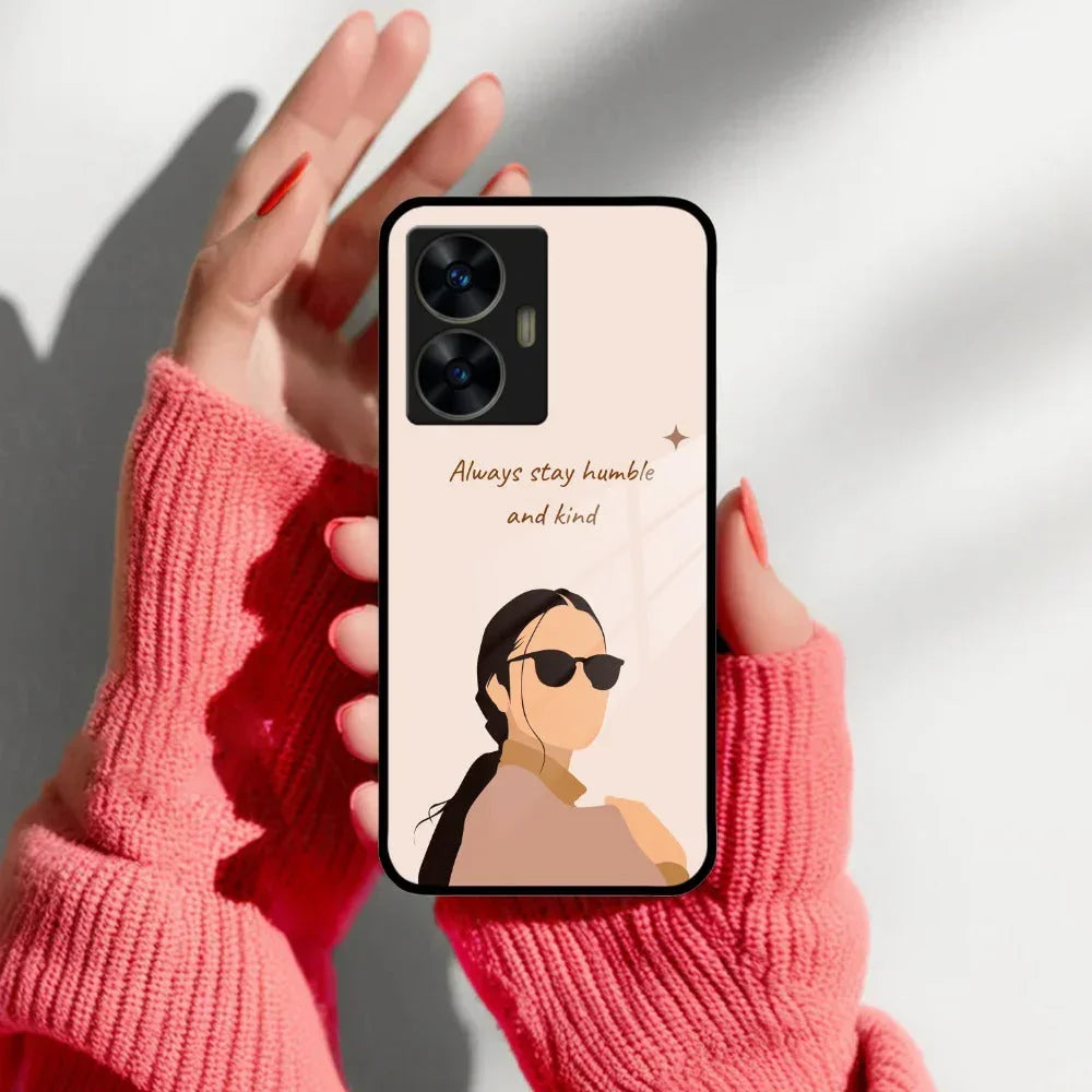 Always Stay Humble And Kind Glass Phone Cover For Realme/Narzo - ShopOnCliQ