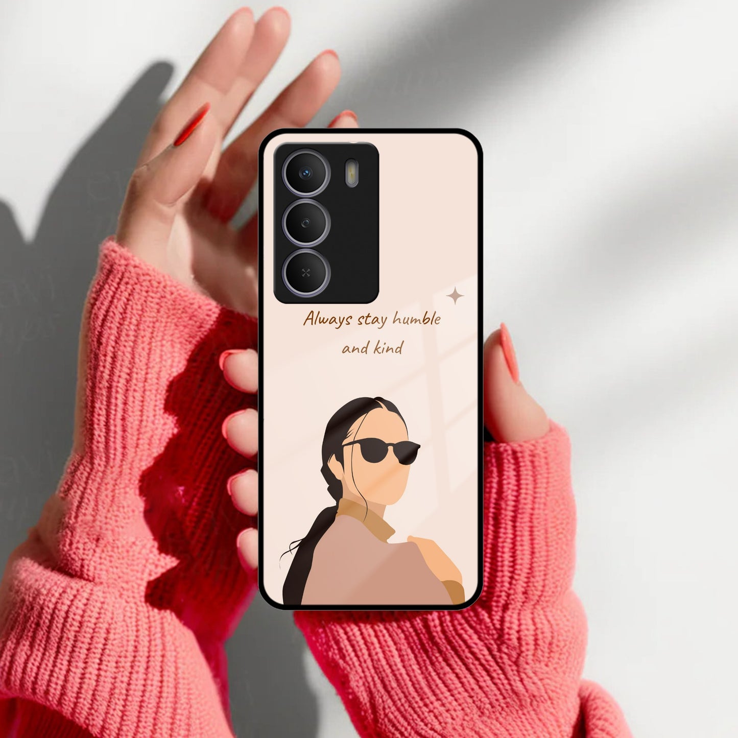 Always Stay Humble And Kind Glass Phone Cover For Realme/Narzo