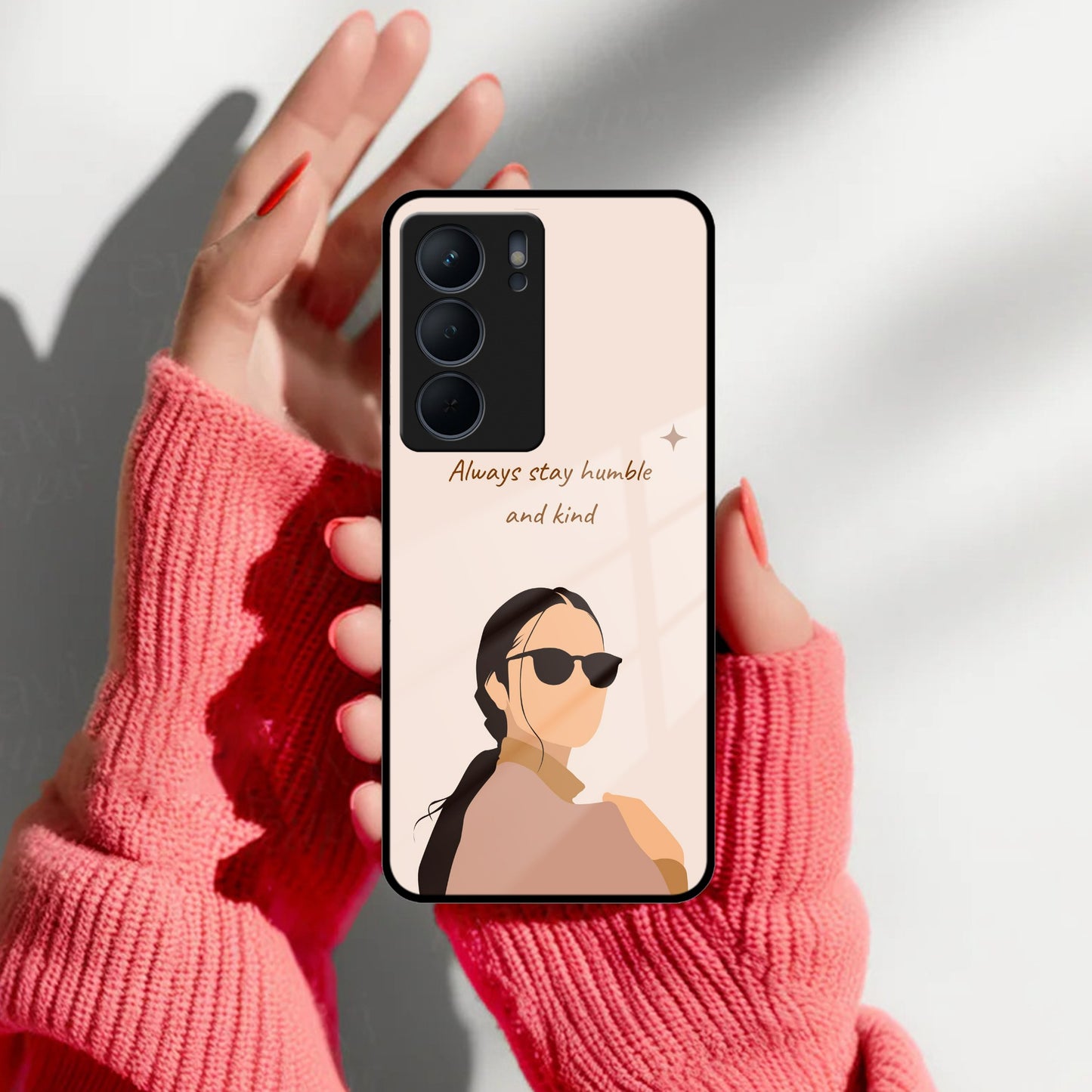 Always Stay Humble And Kind Glass Phone Cover For Realme/Narzo