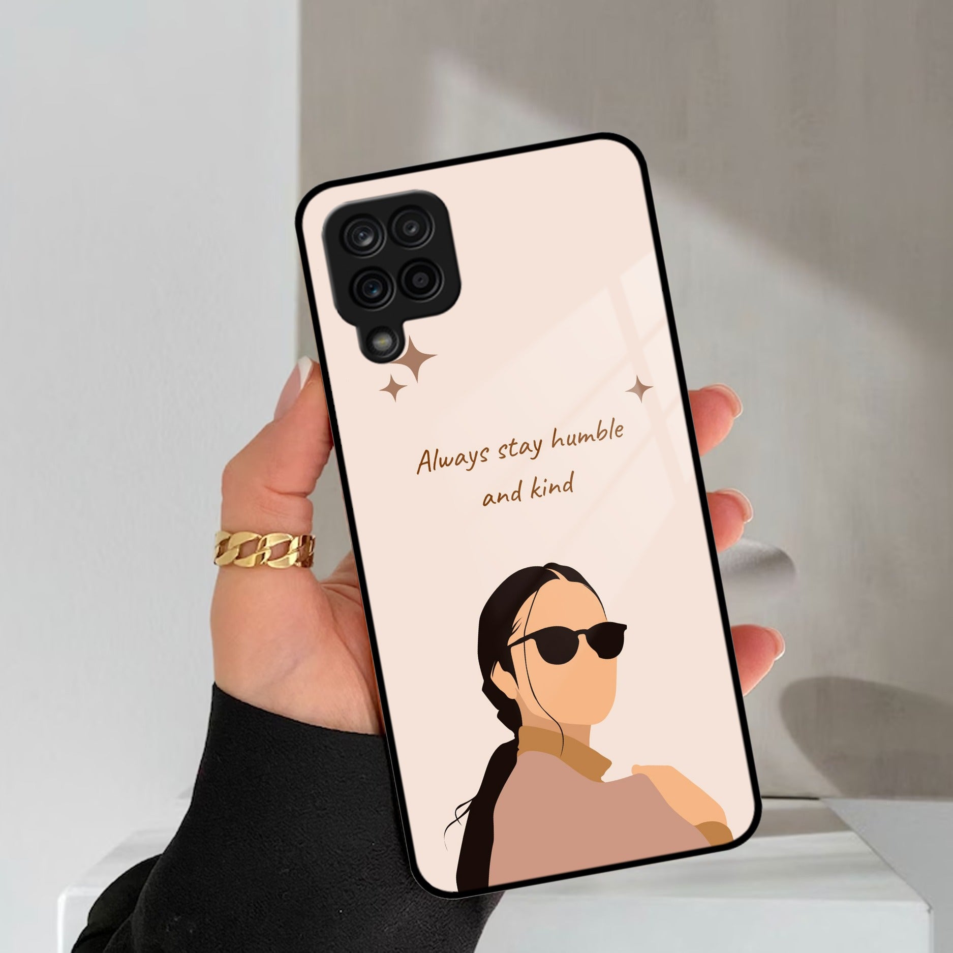Always Stay Humble And Kind Glass Phone Cover for Samsung Galaxy M42 5G
