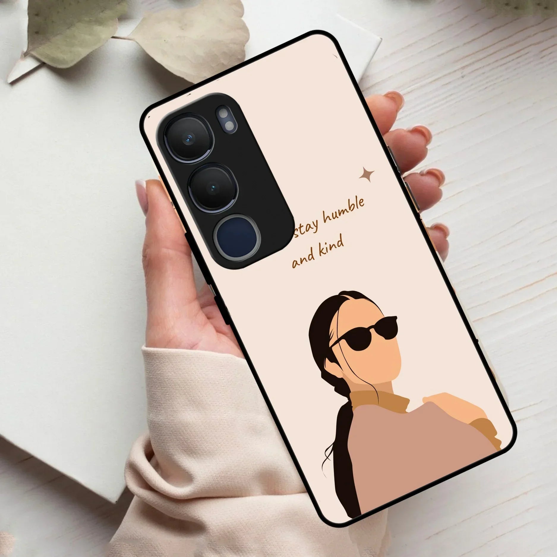 Always Stay Humble And Kind Glass Phone Cover For Vivo - ShopOnCliQ