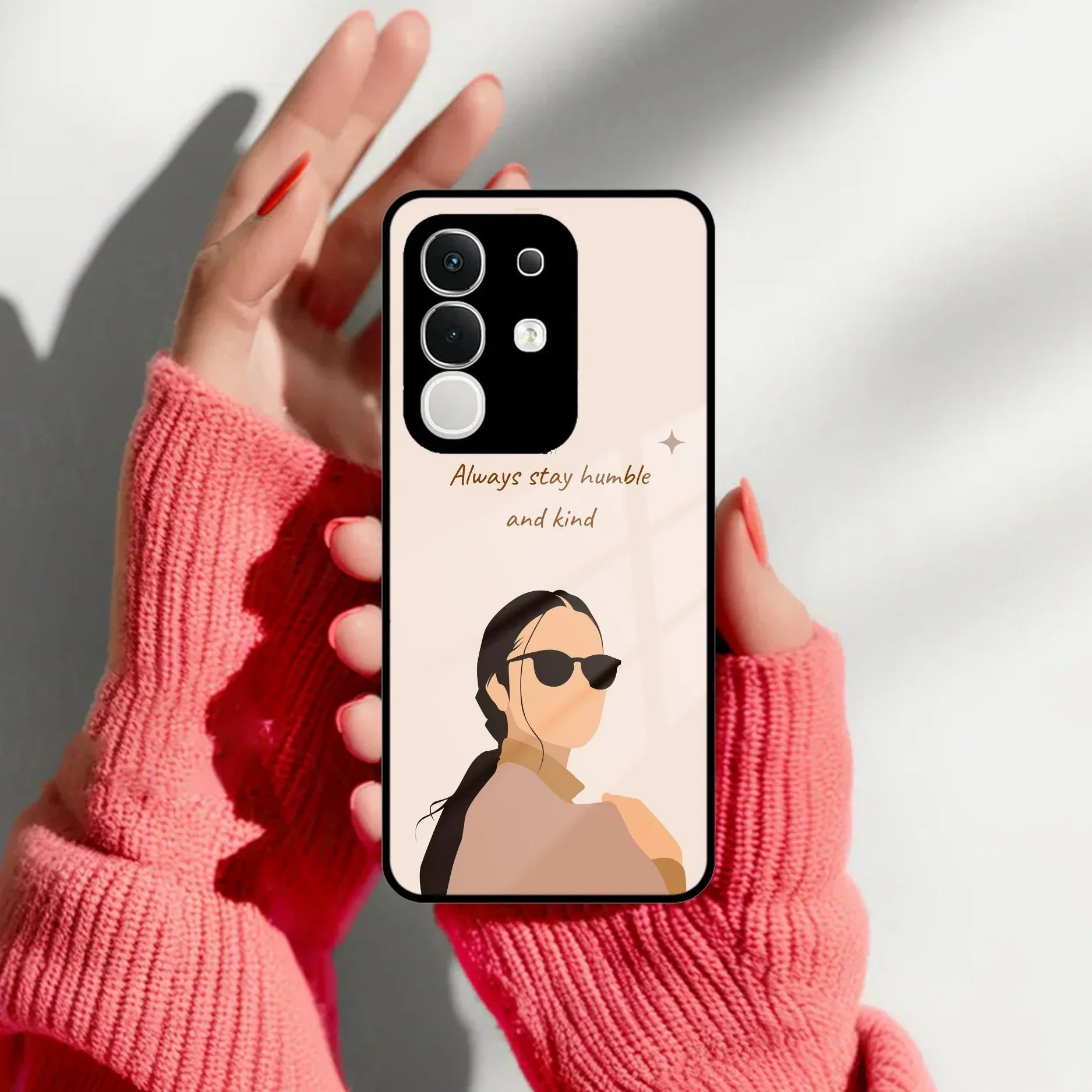 Always Stay Humble And Kind Glass Phone Cover For Vivo - ShopOnCliQ