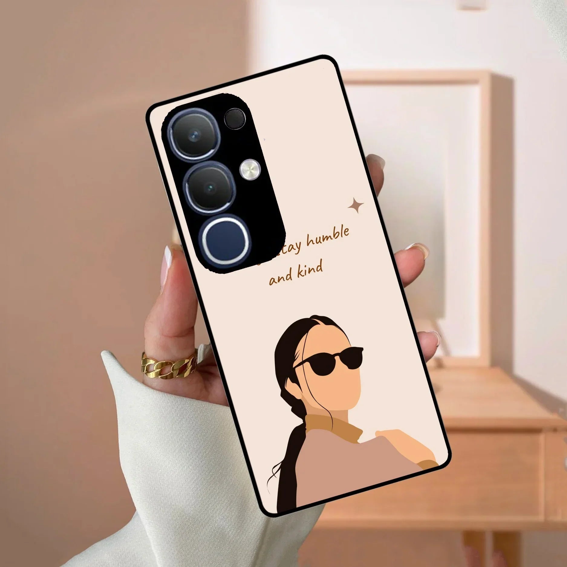 Always Stay Humble And Kind Glass Phone Cover For Vivo - ShopOnCliQ
