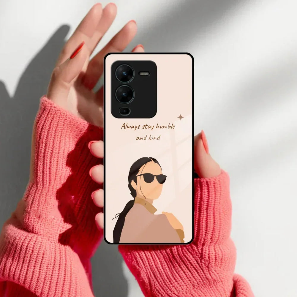 Always Stay Humble And Kind Glass Phone Cover For Vivo - ShopOnCliQ