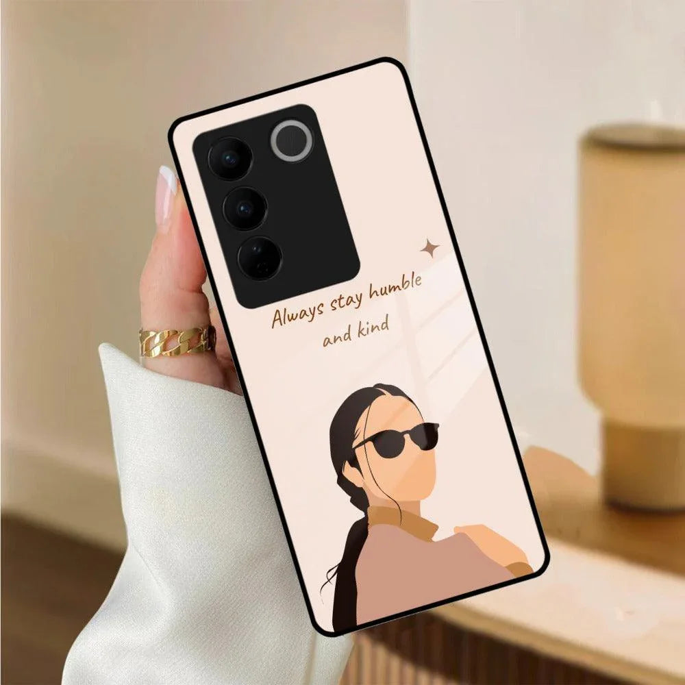Always Stay Humble And Kind Glass Phone Cover For Vivo - ShopOnCliQ