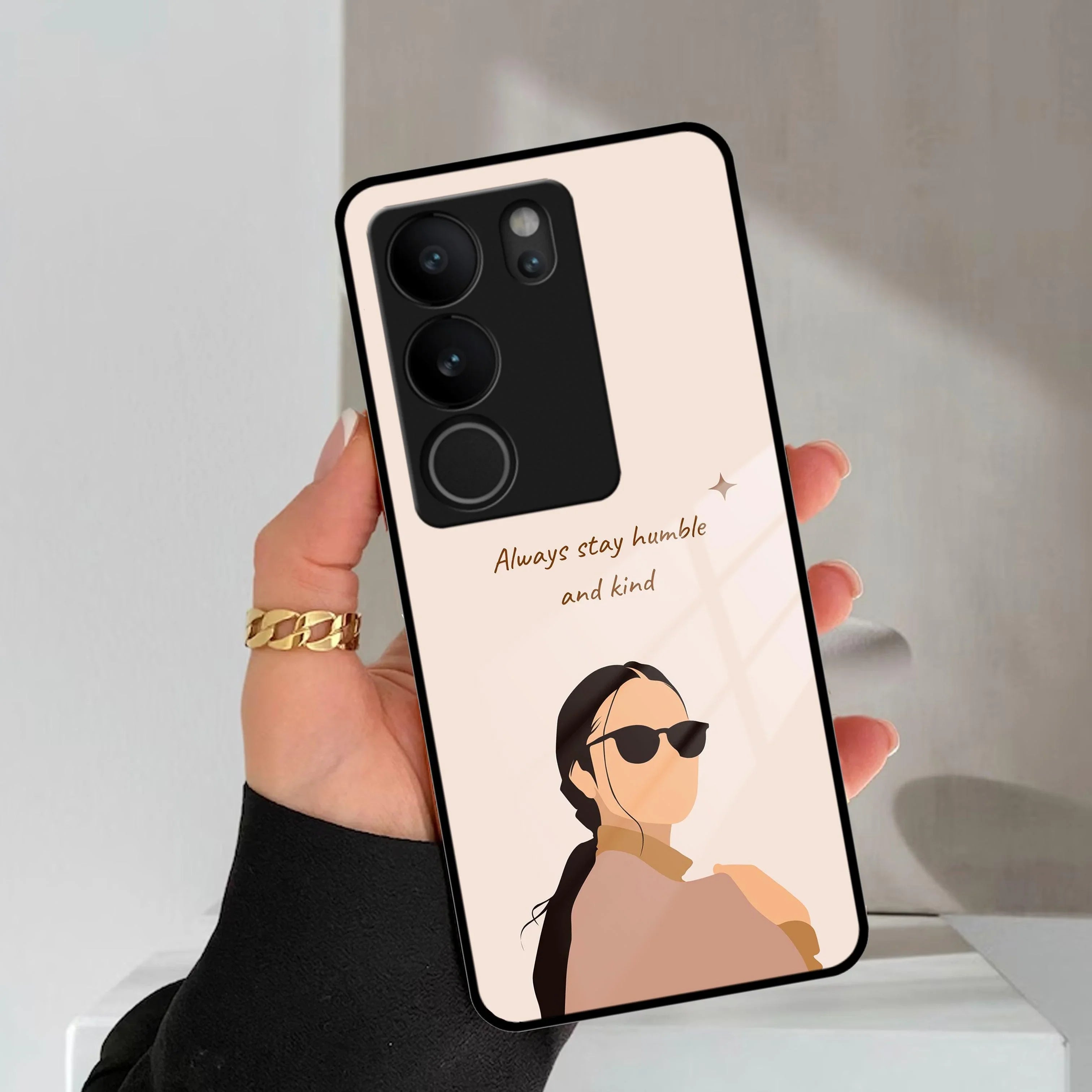Always Stay Humble And Kind Glass Phone Cover For Vivo - ShopOnCliQ
