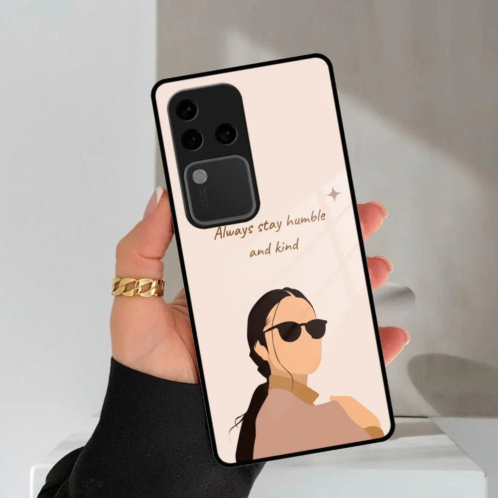 Always Stay Humble And Kind Glass Phone Cover For Vivo - ShopOnCliQ