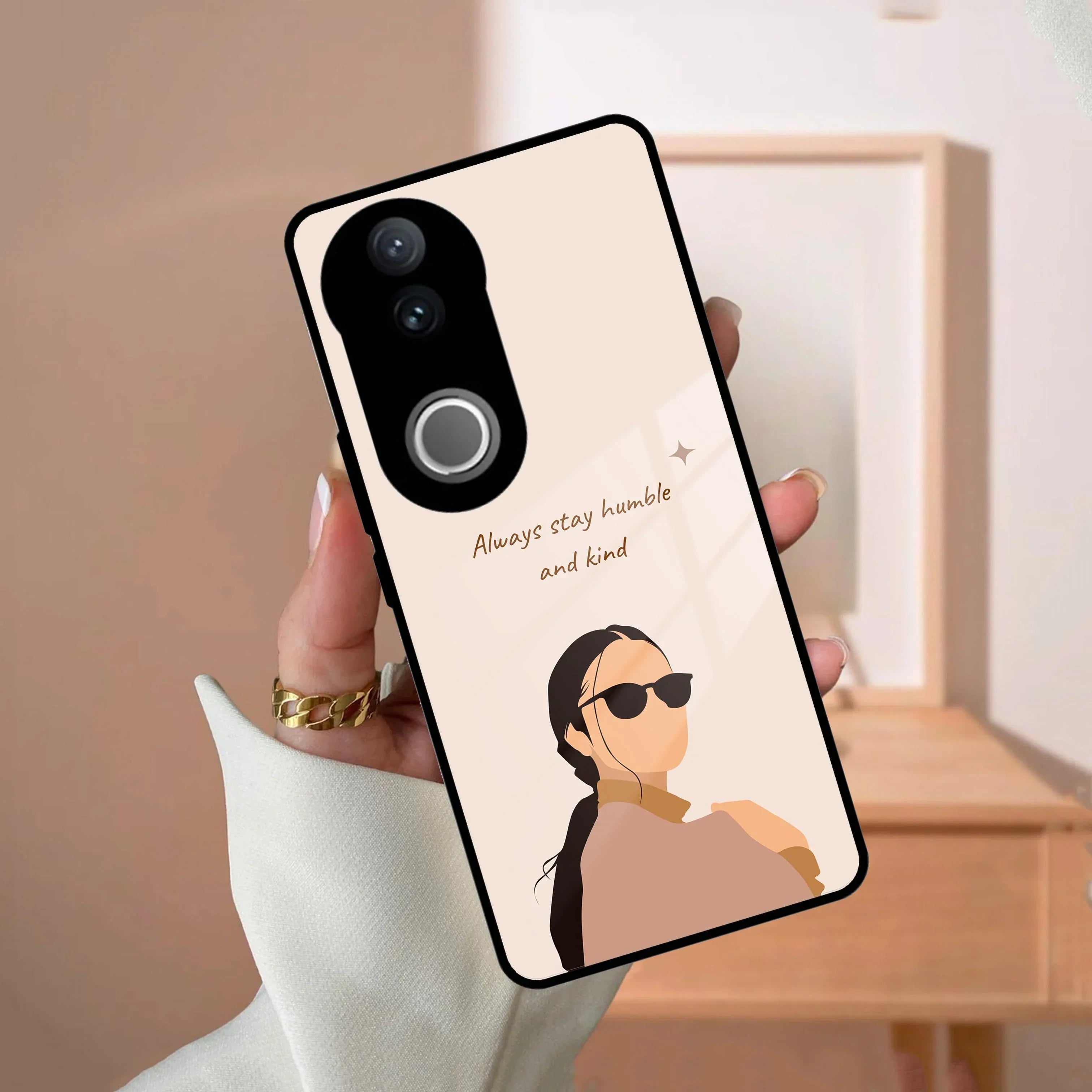 Always Stay Humble And Kind Glass Phone Cover For Vivo - ShopOnCliQ