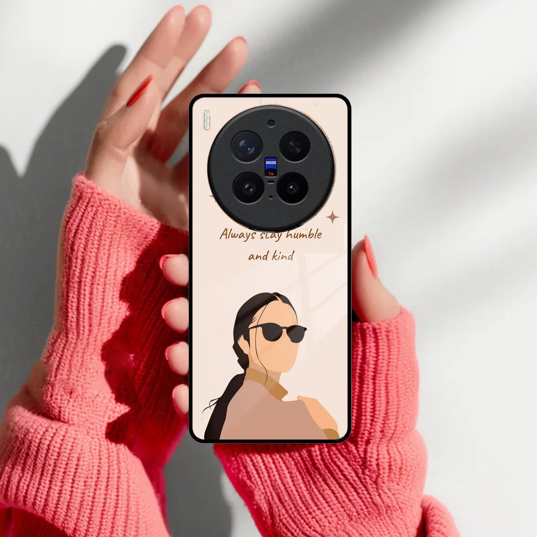 Always Stay Humble And Kind Glass Phone Cover For Vivo