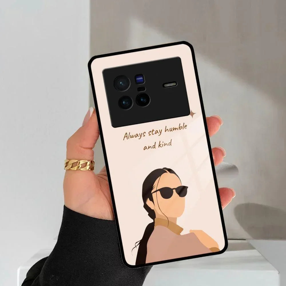 Always Stay Humble And Kind Glass Phone Cover For iQOO - ShopOnCliQ