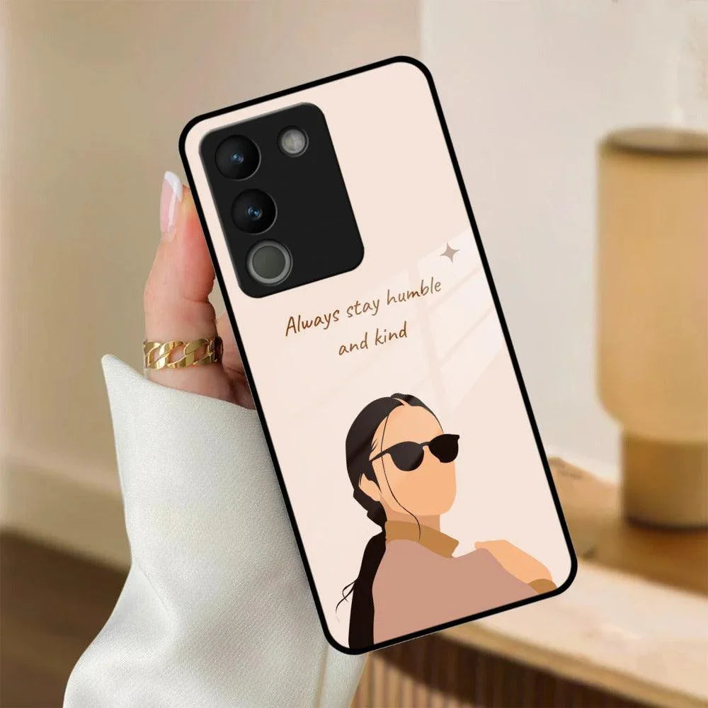 Always Stay Humble And Kind Glass Phone Cover For Vivo - ShopOnCliQ