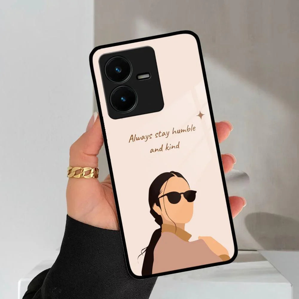 Always Stay Humble And Kind Glass Phone Cover For Vivo - ShopOnCliQ