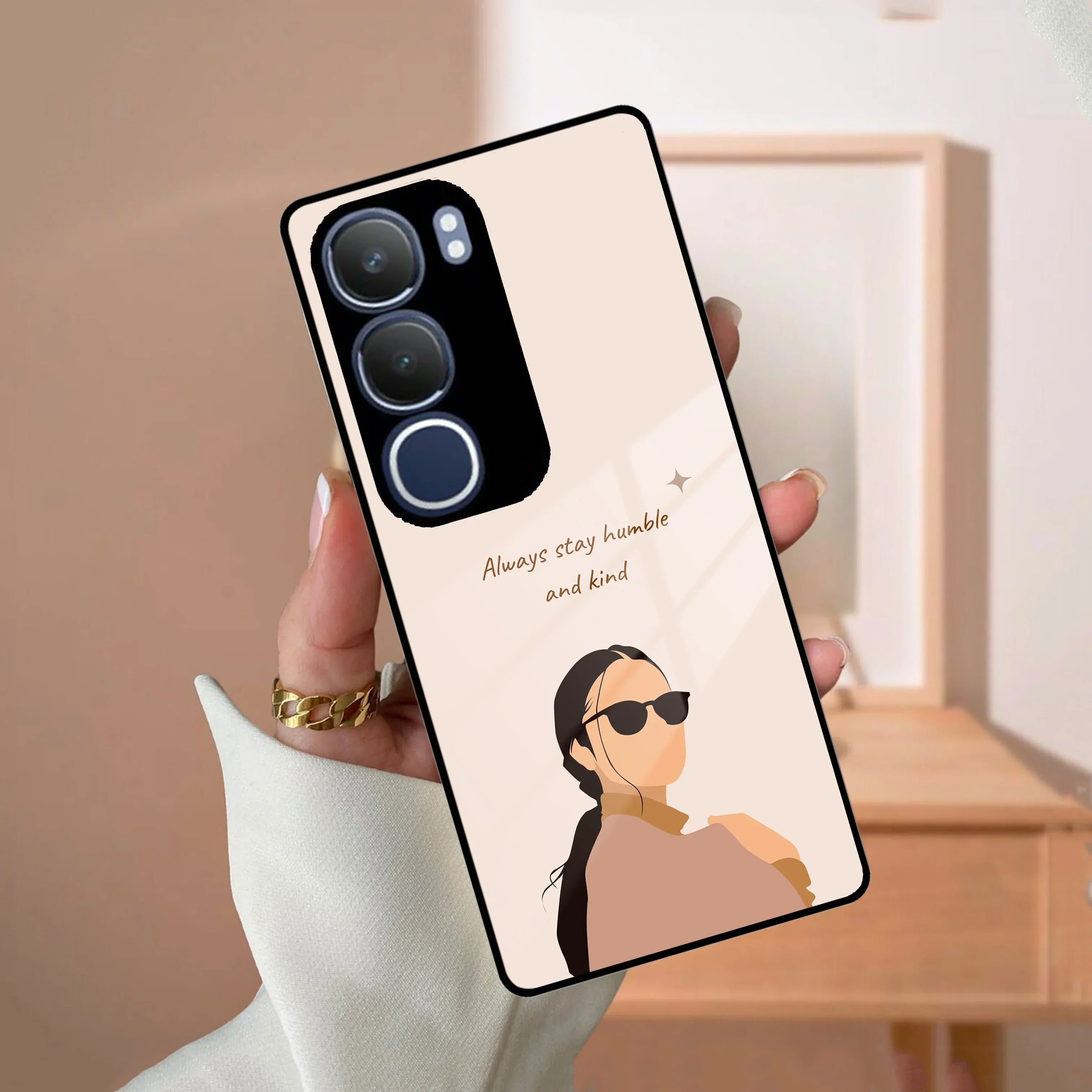 Always Stay Humble And Kind Glass Phone Cover For Vivo - ShopOnCliQ