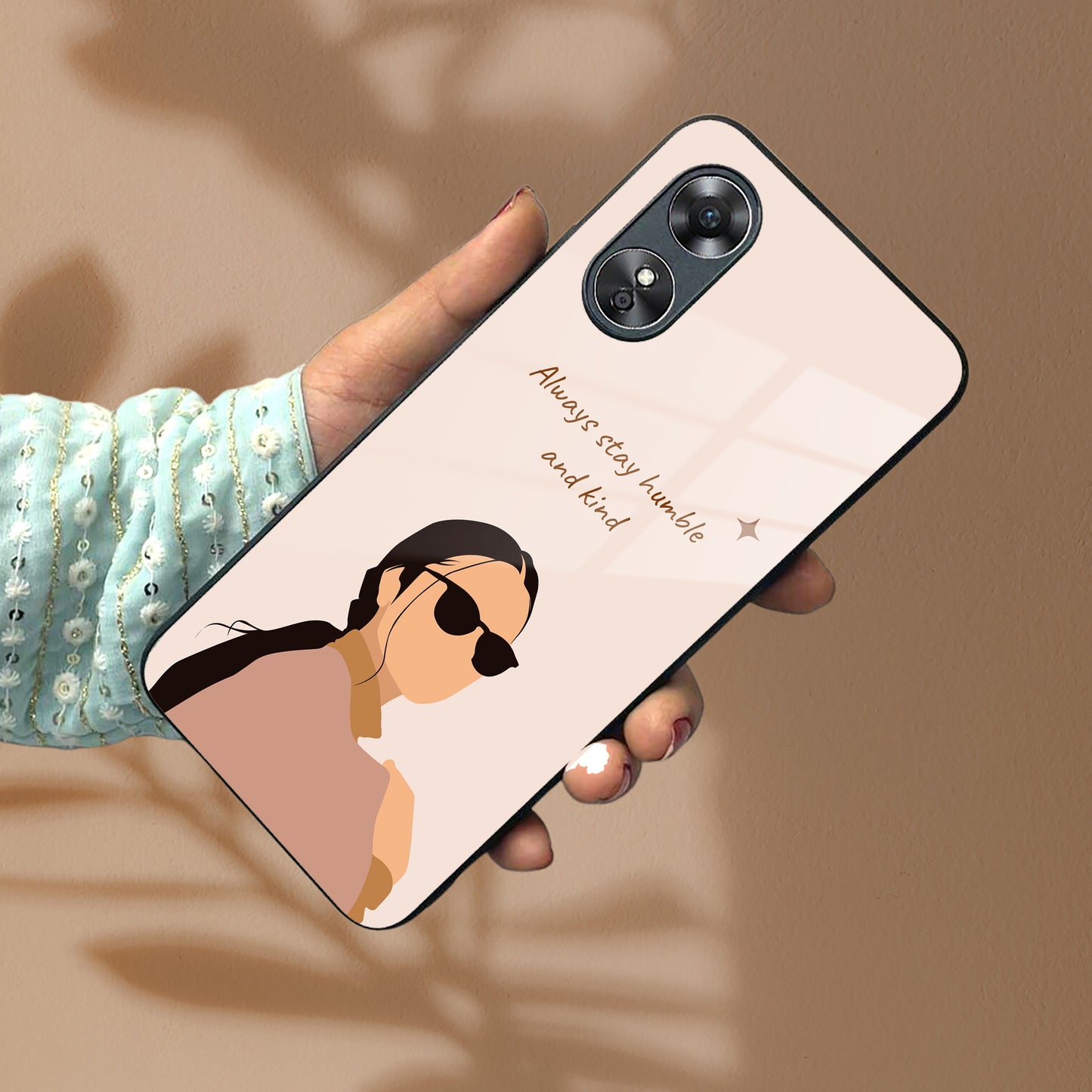 Always Stay Humble And Kind Glass Phone Cover for Oppo