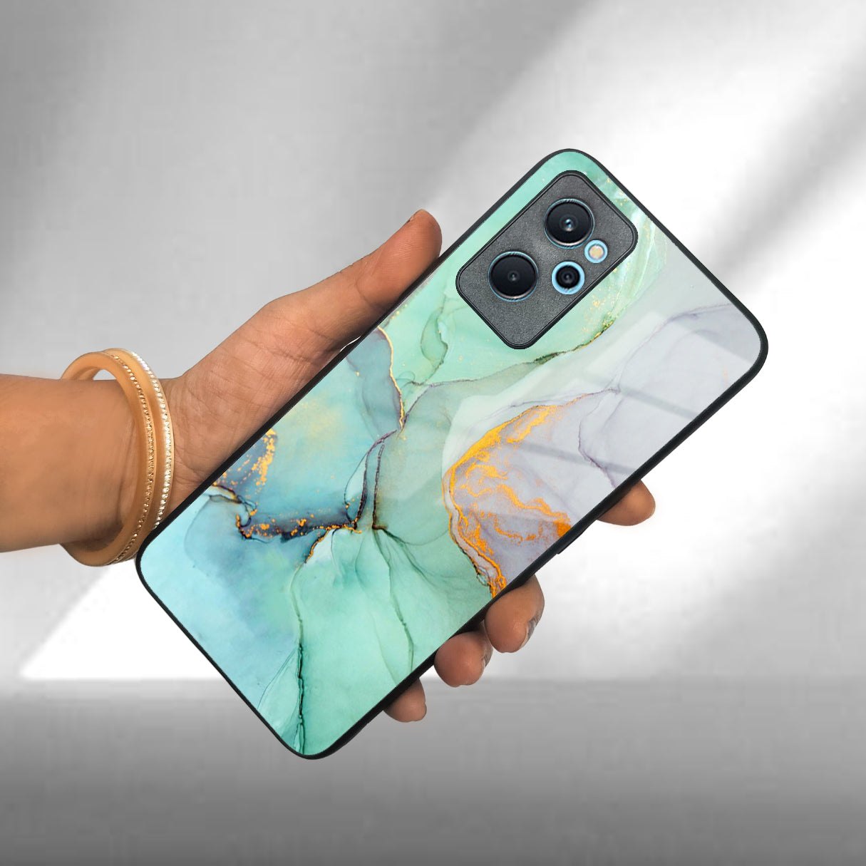 Marble Glass Finish Phone Case And Cover For Realme/Narzo