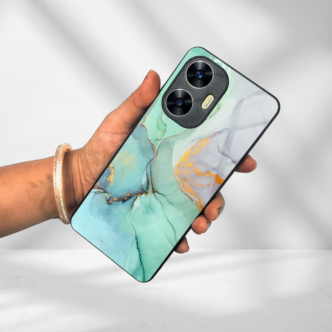 Marble Glass Finish Phone Case And Cover For Realme/Narzo