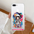 Astronaut Customize Anti Yellow Clear Case For iPhone 7 Plus / iPhone 8 Plus
