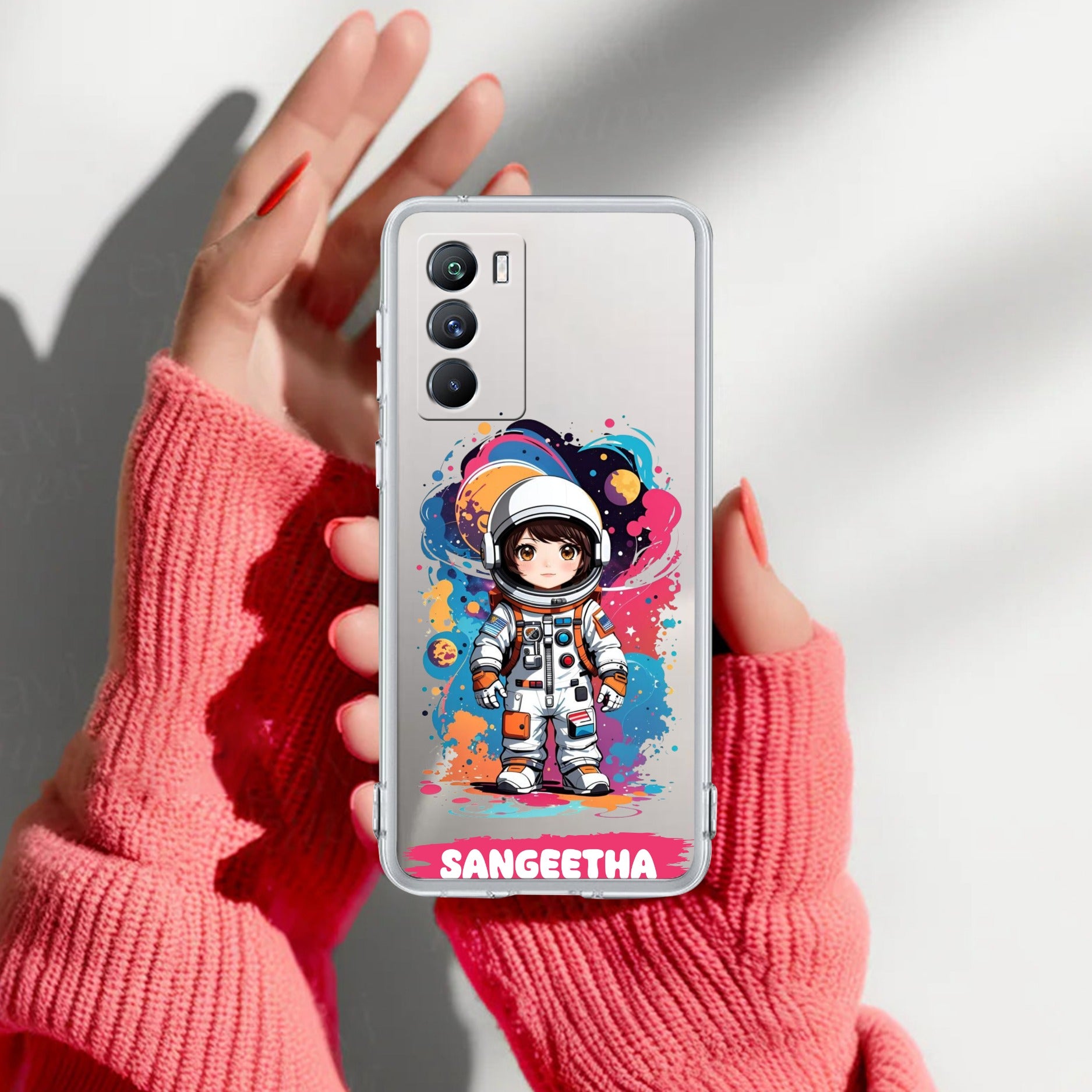Astronaut Customize Transparent Silicon Case For iQOO 9 SE 5G