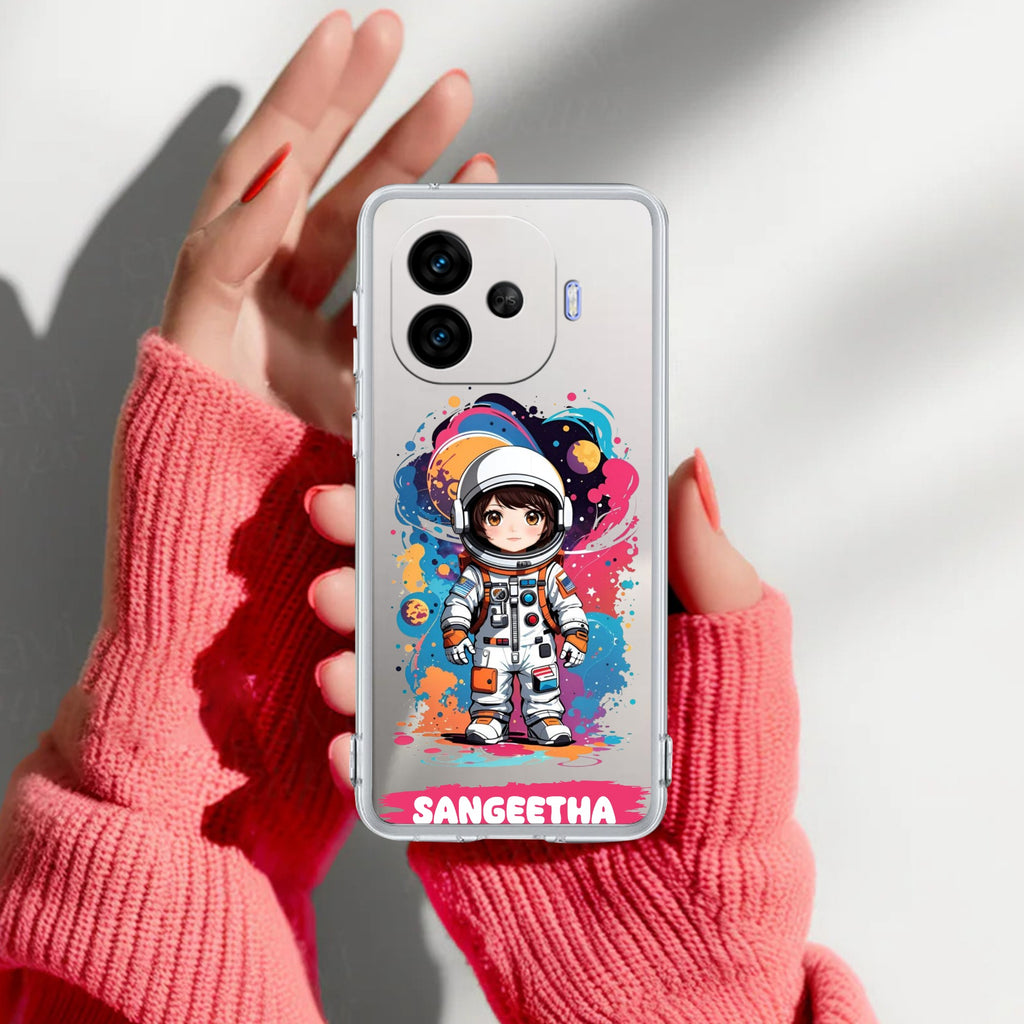 Astronaut Customize Transparent Silicon Case For iQOO Neo 10R 5G