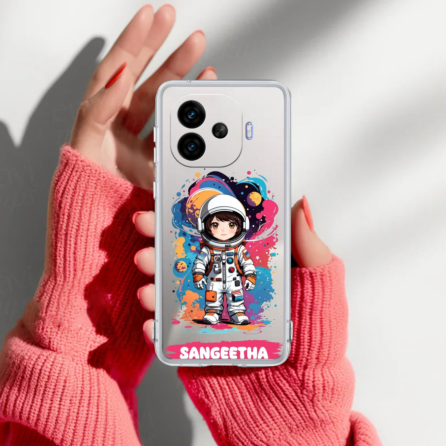 Astronaut Customize Transparent Silicon Case For iQOO Neo 10R 5G