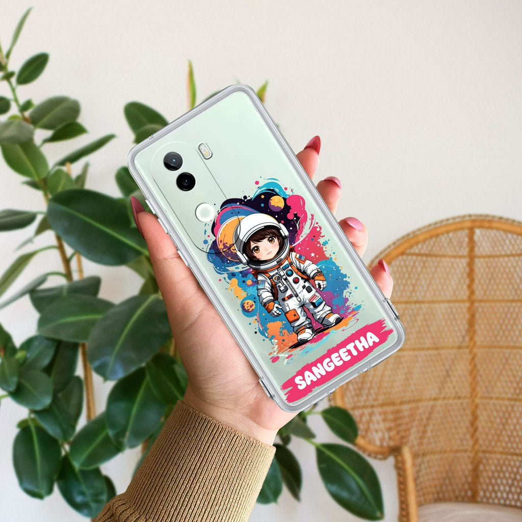 Astronaut Customize Transparent Silicon Case For Vivo Y400 Pro 5G