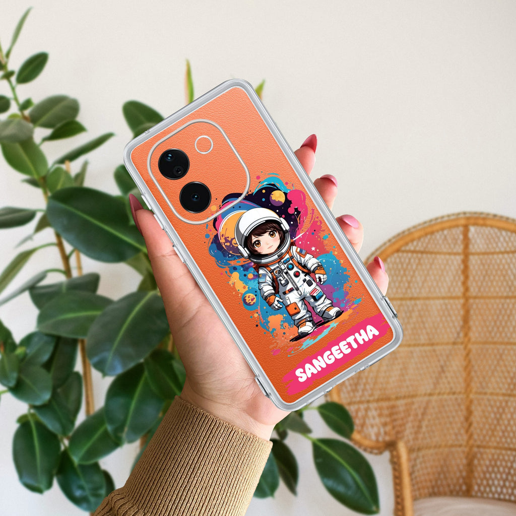 Astronaut Customize Transparent Silicon Case For Vivo T3 Pro 5G