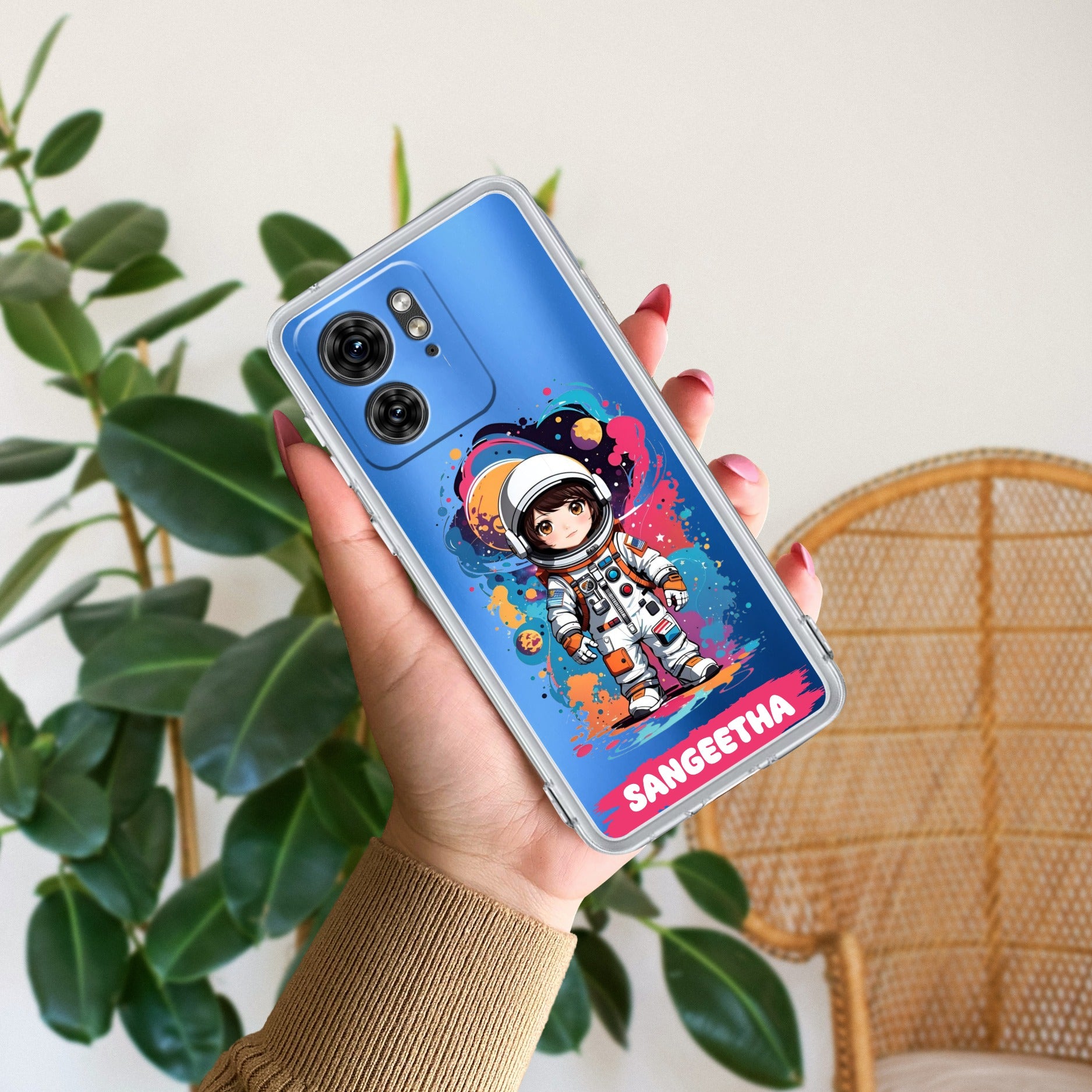 Astronaut Customize Anti Yellow Case For Motorola Edge 40 5G