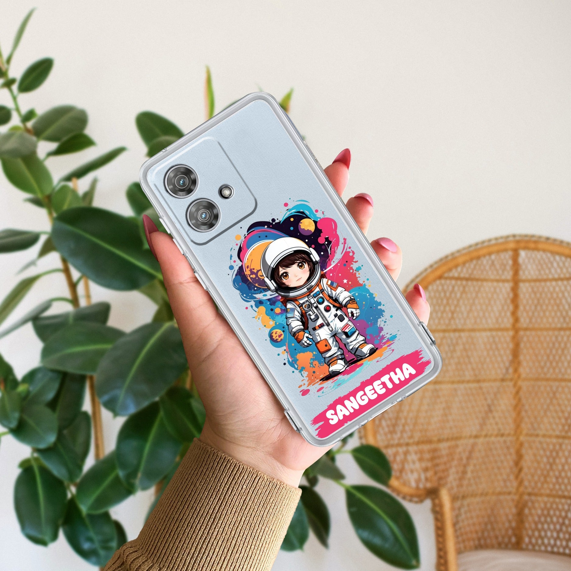 Astronaut Customize Anti Yellow Case For Motorola Edge 40 Neo 5G