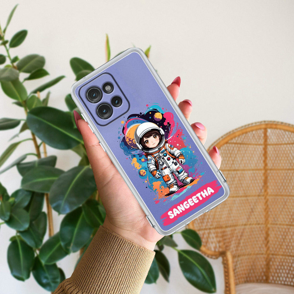 Astronaut Customize Anti Yellow Case For Motorola Edge 50