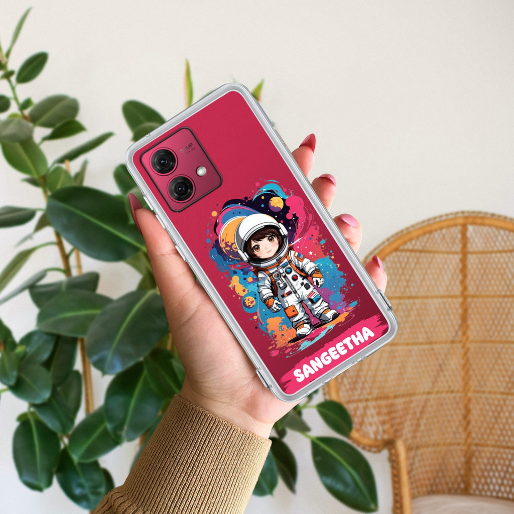Astronaut Customize Anti Yellow Case For Motorola G84 5G