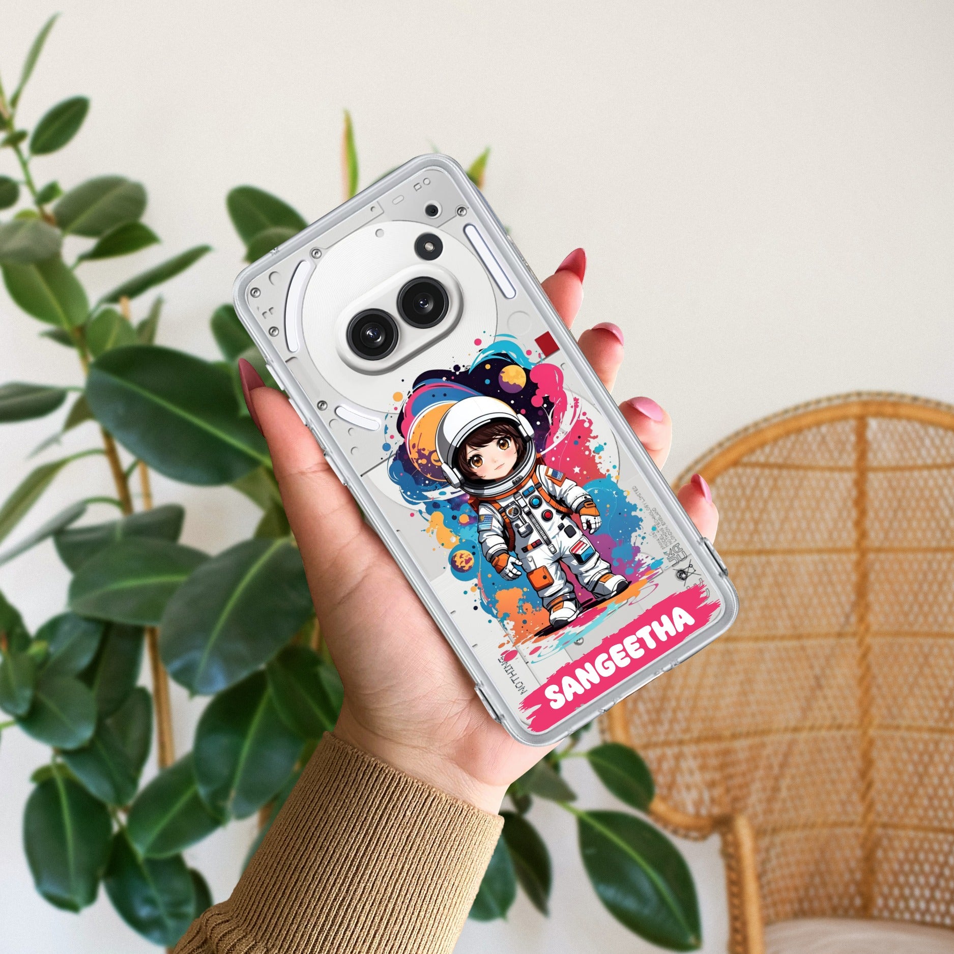 Astronaut Customize Transparent Silicon Case For Nothing Phone 2a Plus