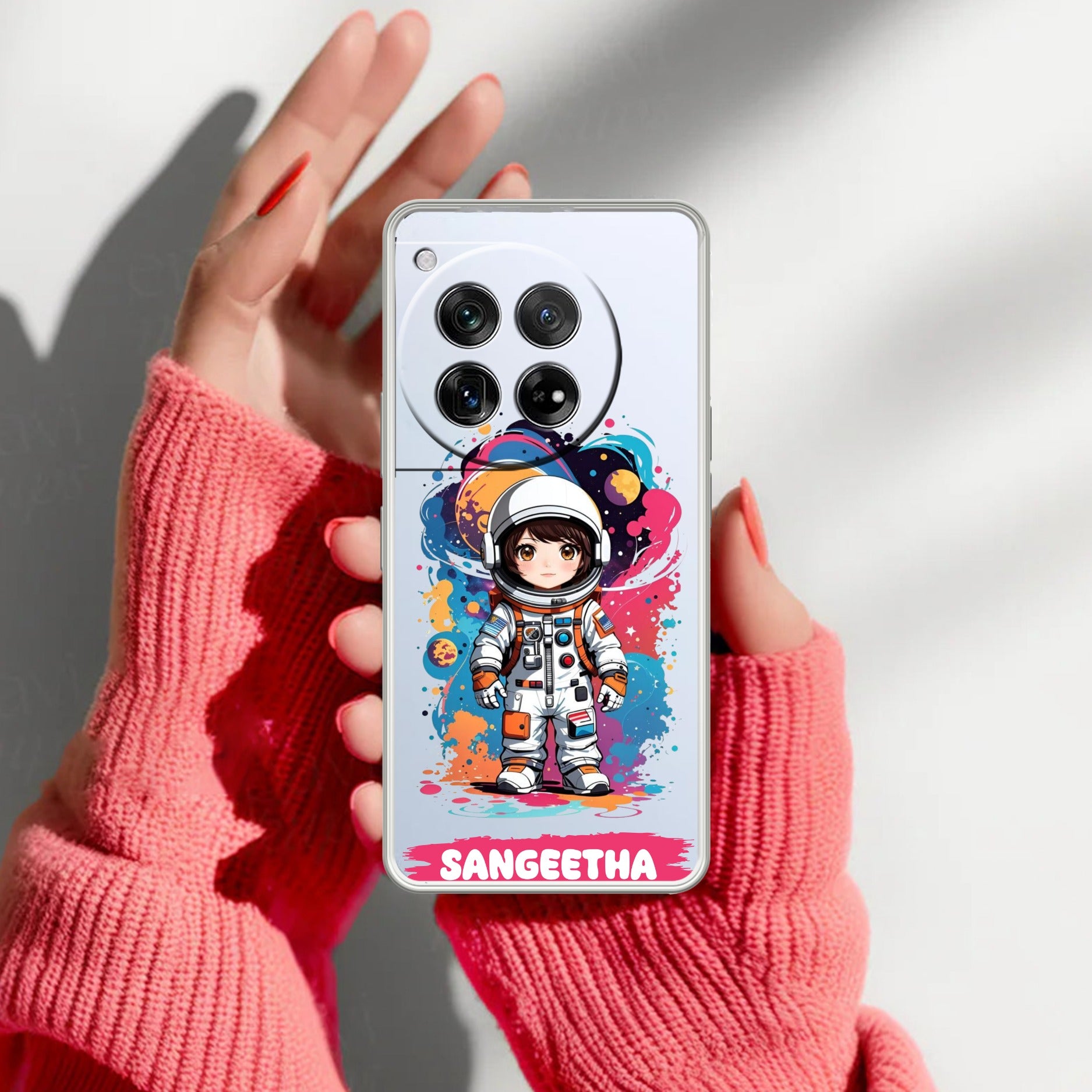 Astronaut Customize Transparent Silicon Case For OnePlus 12 5G