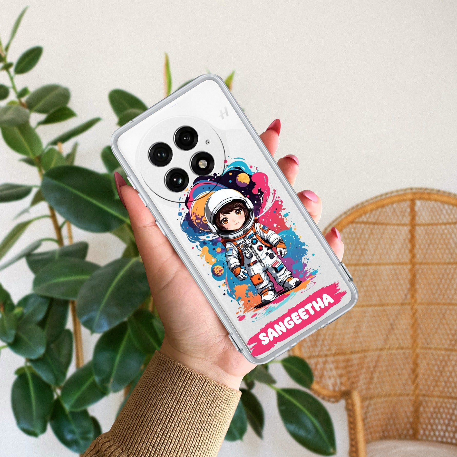 Astronaut Customize Anti Yellow Case For OnePlus 13 5G