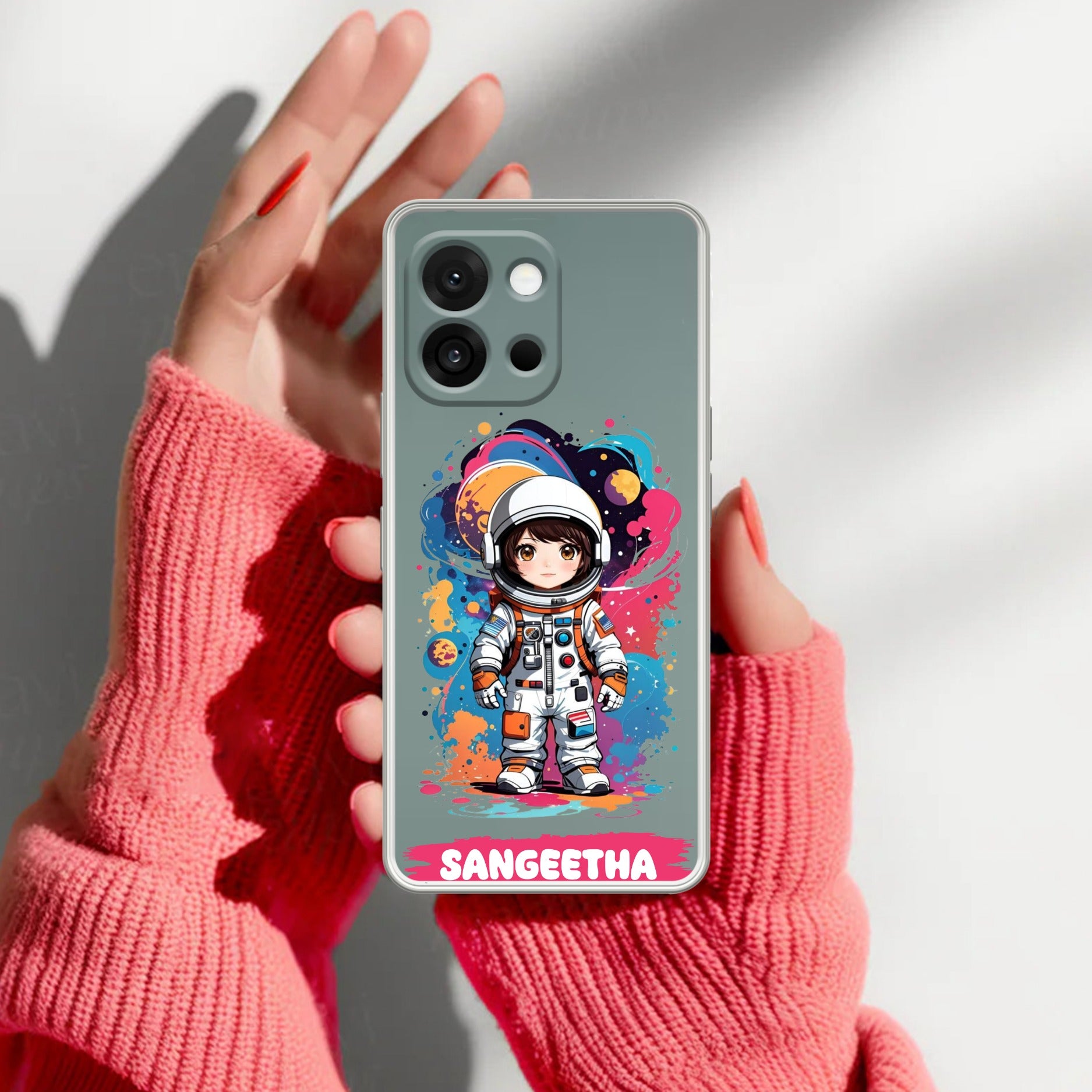 Astronaut Customize Transparent Silicon Case For OnePlus 13s 5G