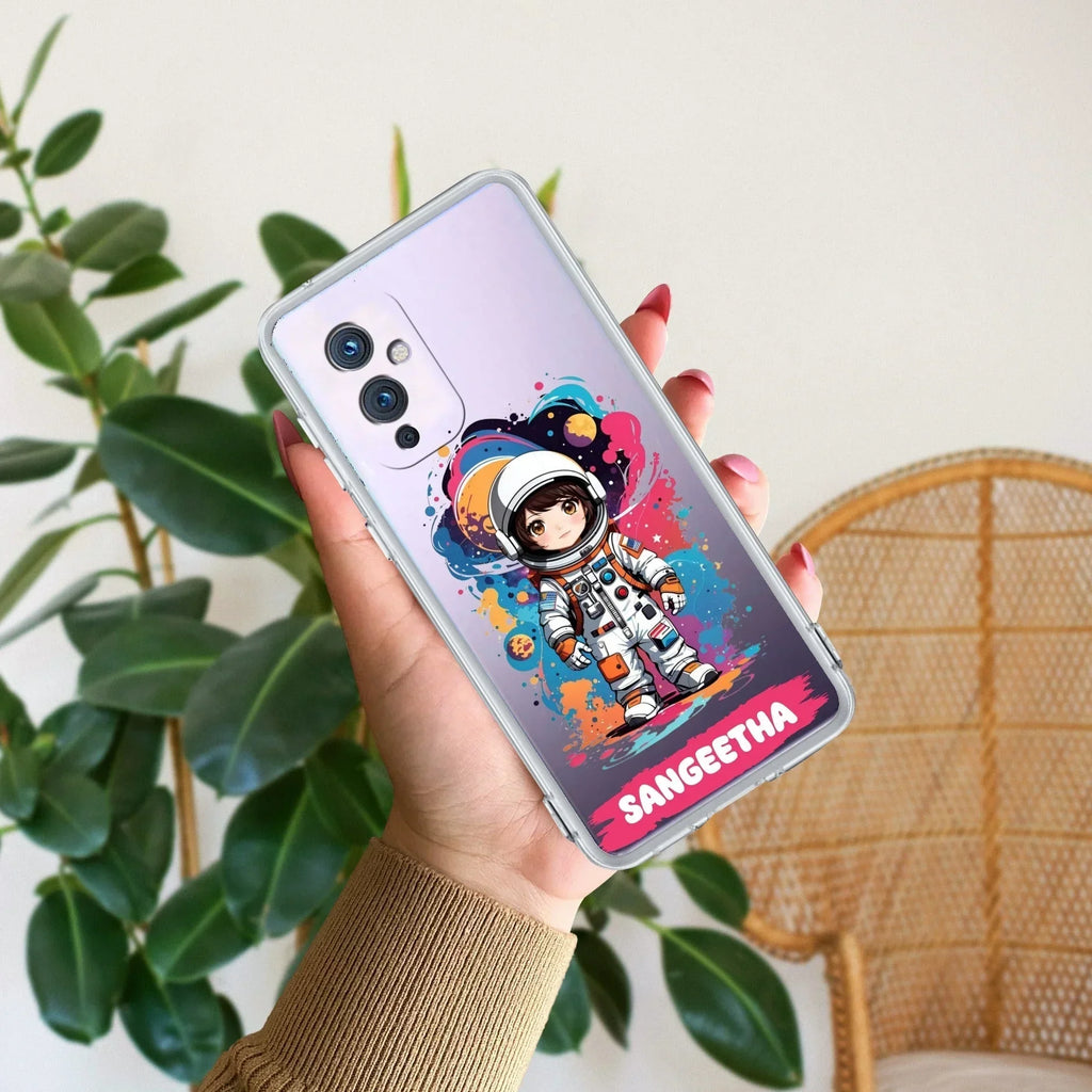 Astronaut Customize Anti Yellow Case For OnePlus 9