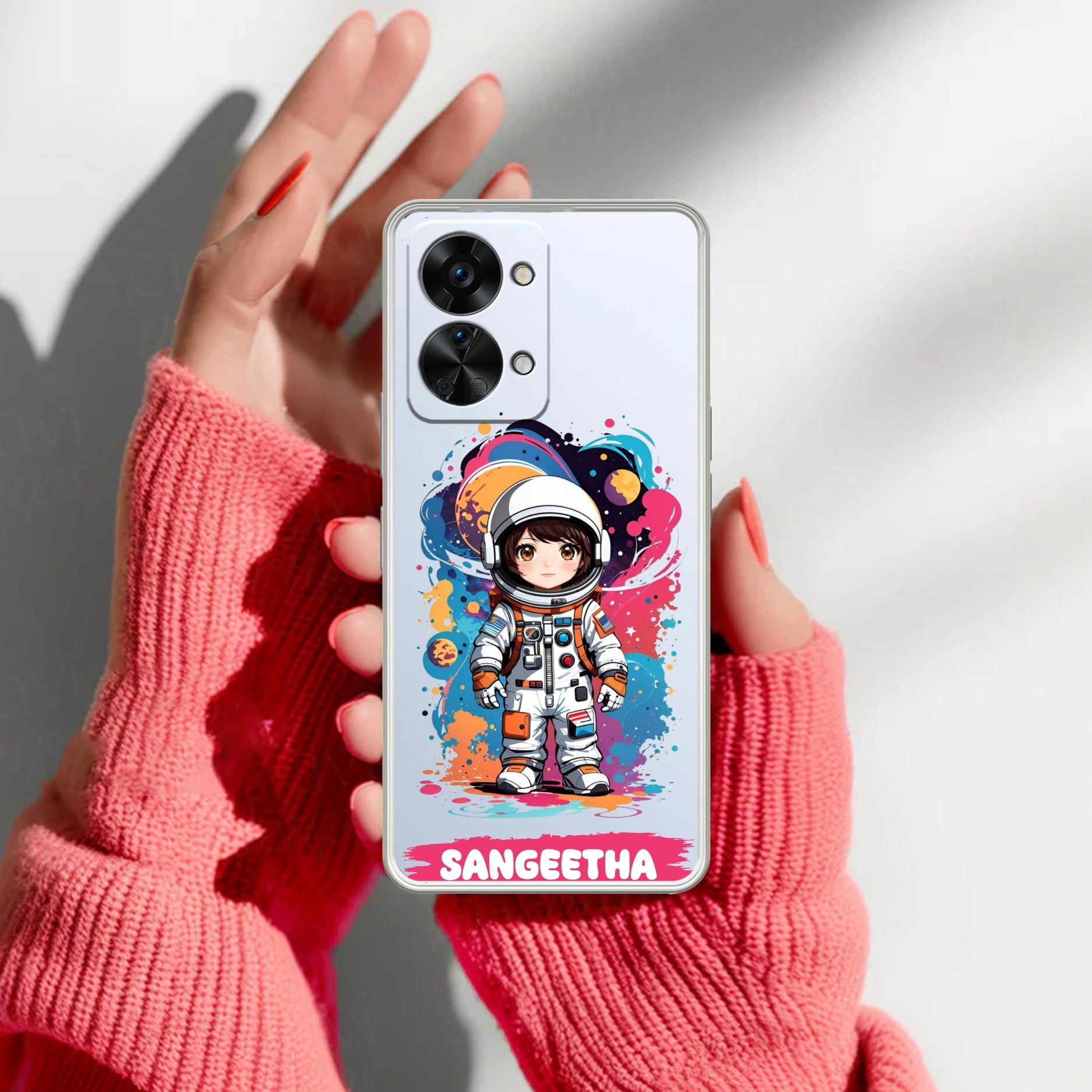 Astronaut Customize Transparent Silicon Case For OnePlus Nord 6 5G