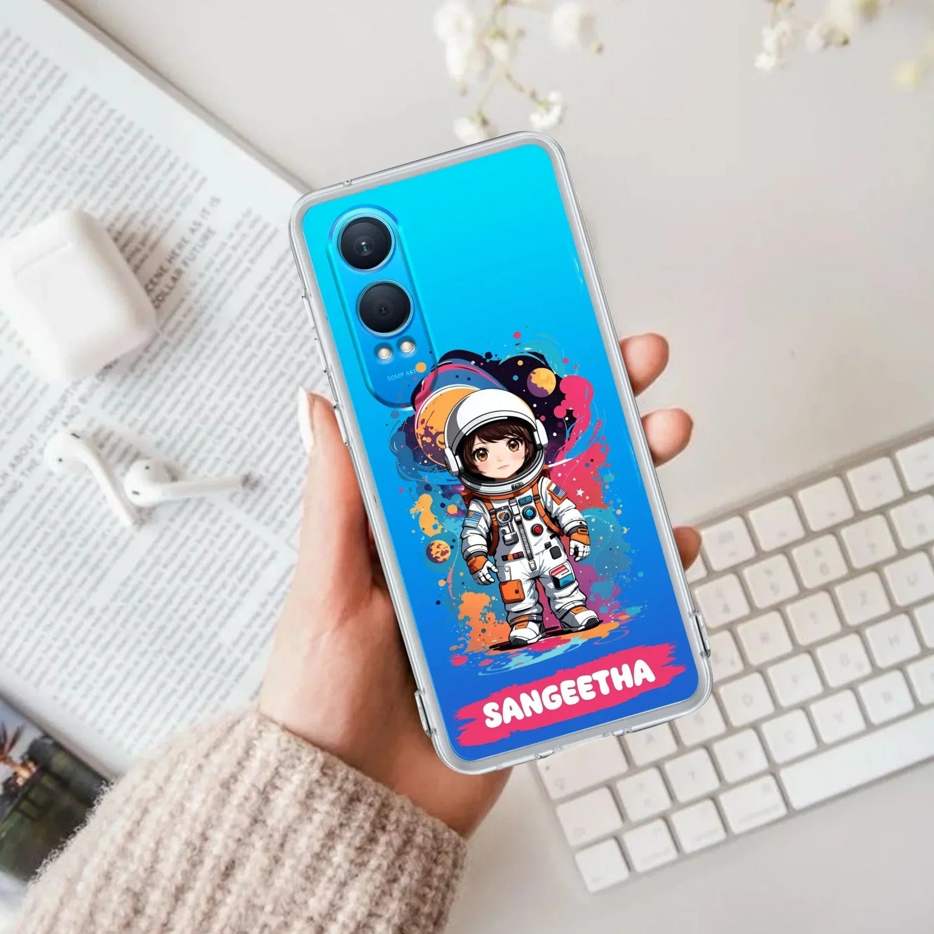 Astronaut Customize Transparent Silicon Case For OnePlus - ShopOnCliQ
