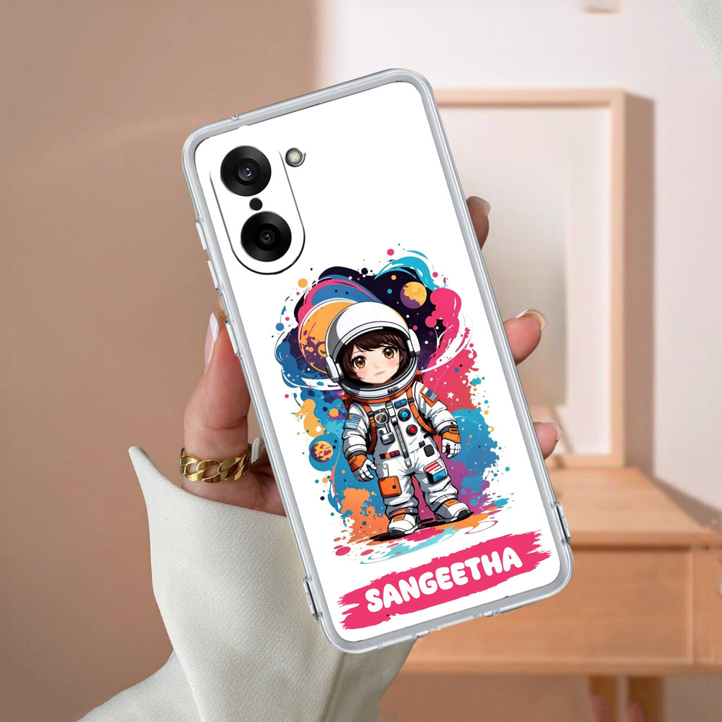 Astronaut Customize Transparent Silicon Case For OnePlus Nord CE5 5G