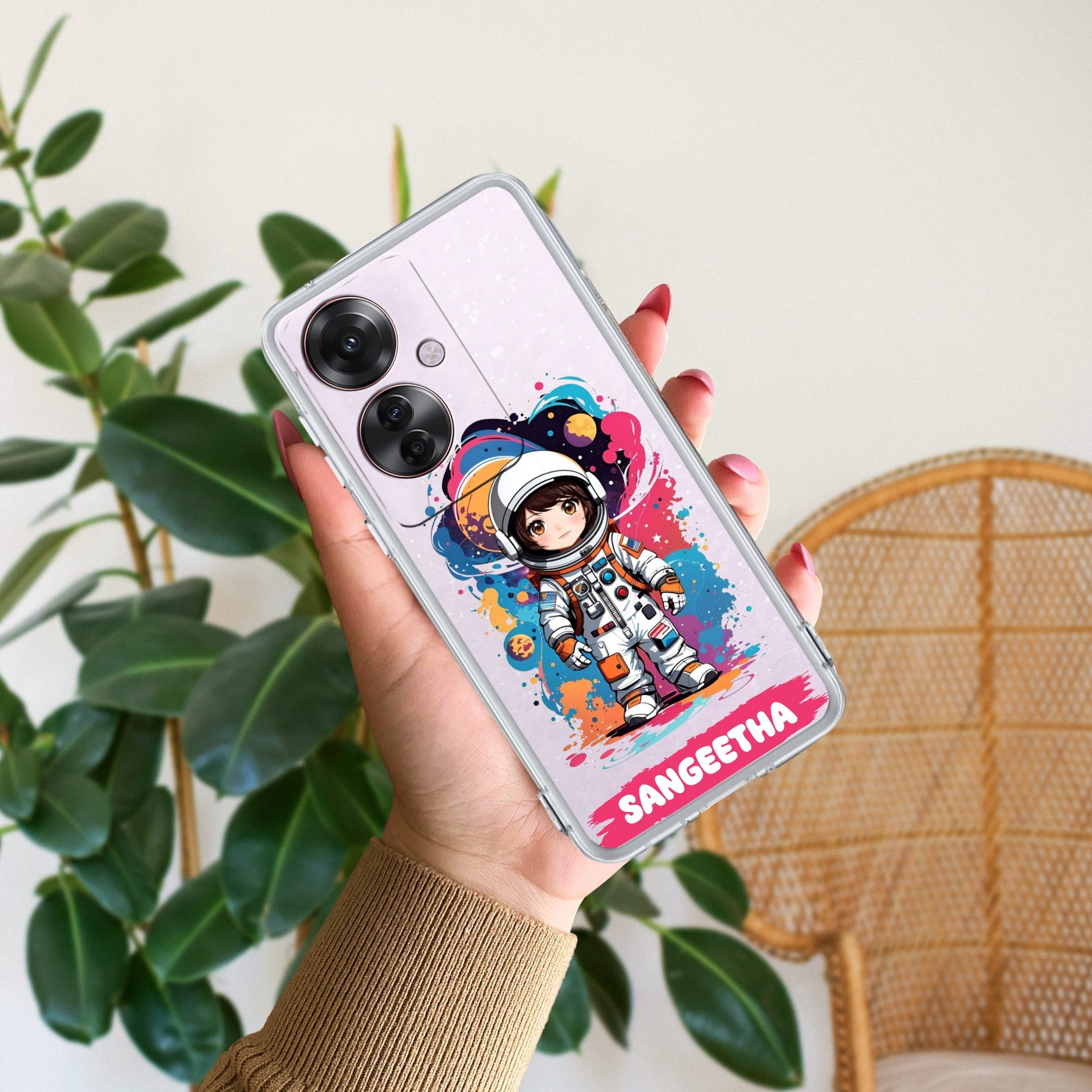 Astronaut Customize Transparent Silicon Case For Oppo F25 Pro 5G