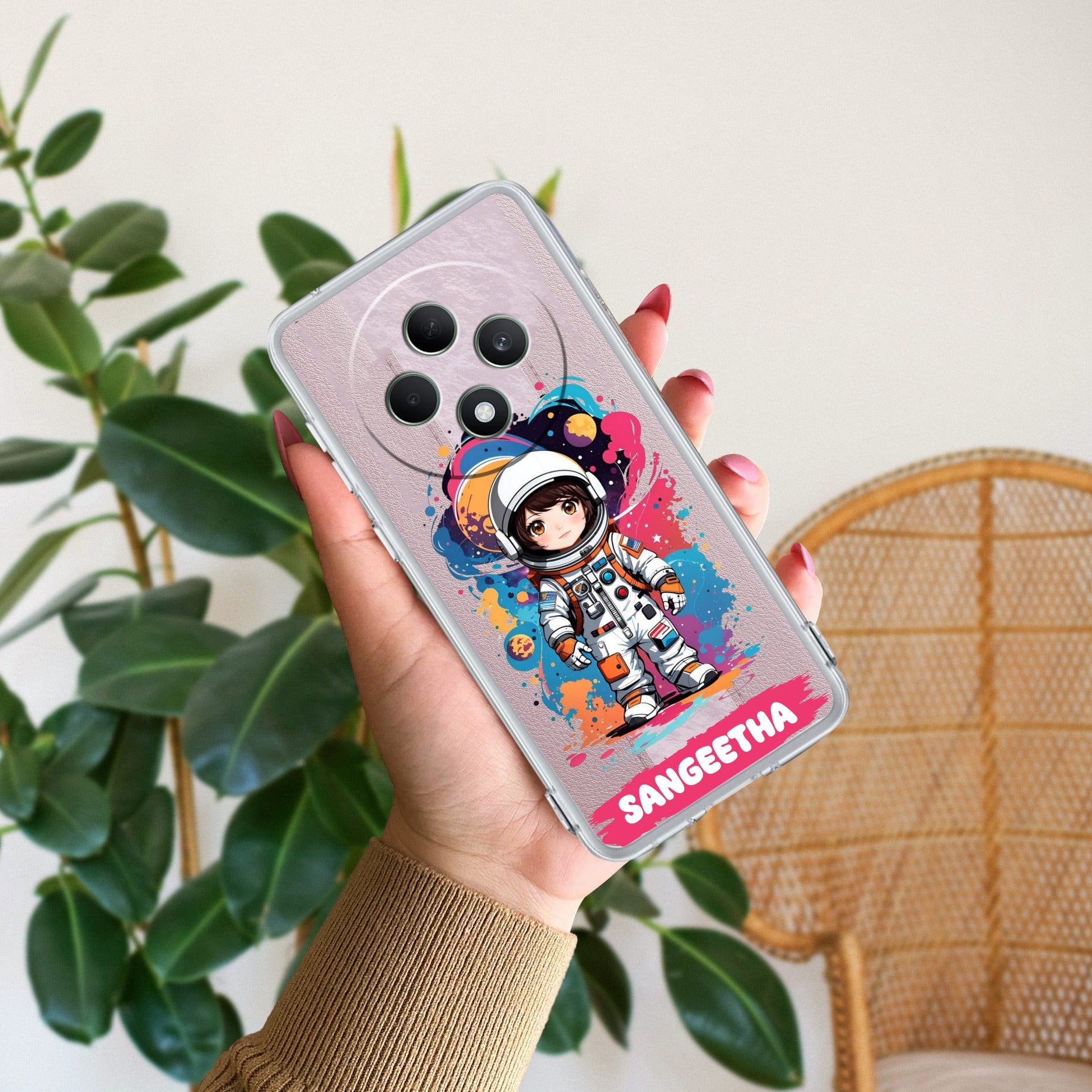 Astronaut Customize Transparent Silicon Case For Oppo F27 Pro Plus 5G