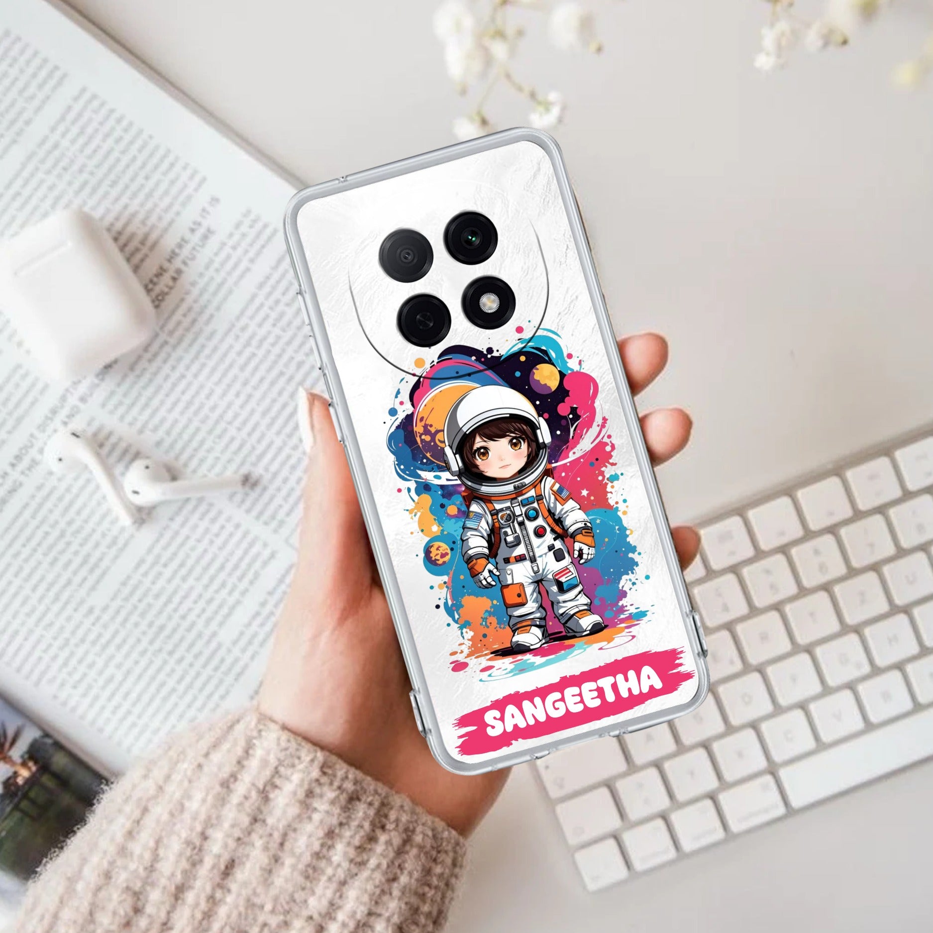 Astronaut Customize Anti Yellow Case For Oppo F29 Pro 5G