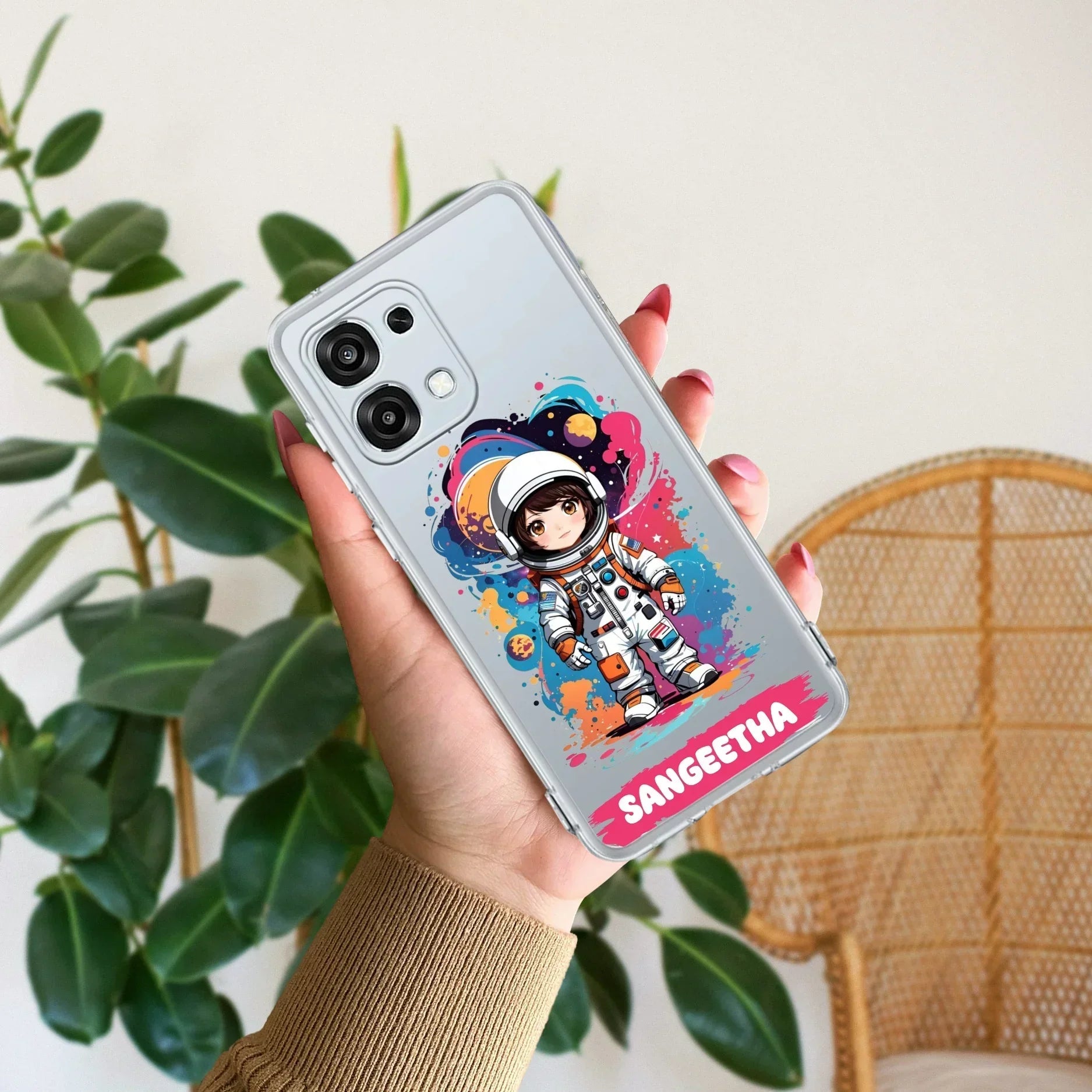 Astronaut Customize Anti Yellow Case For Oppo F31 5G