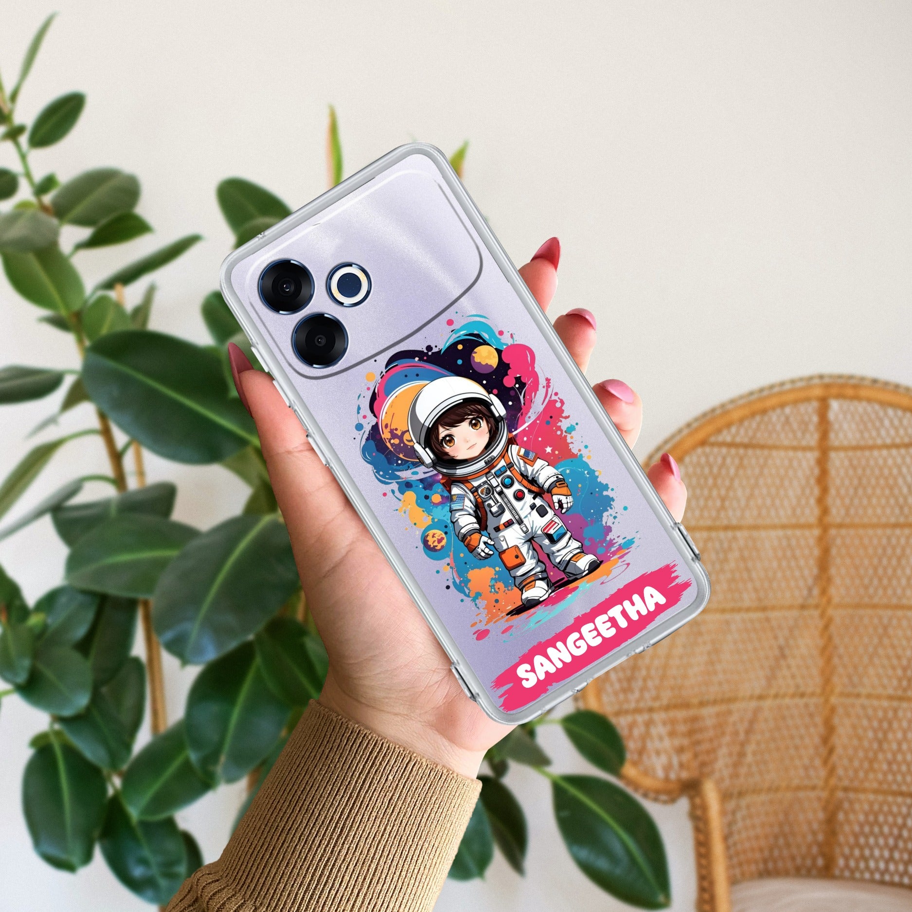 Astronaut Customize Transparent Silicon Case For Oppo F33 Pro 5G